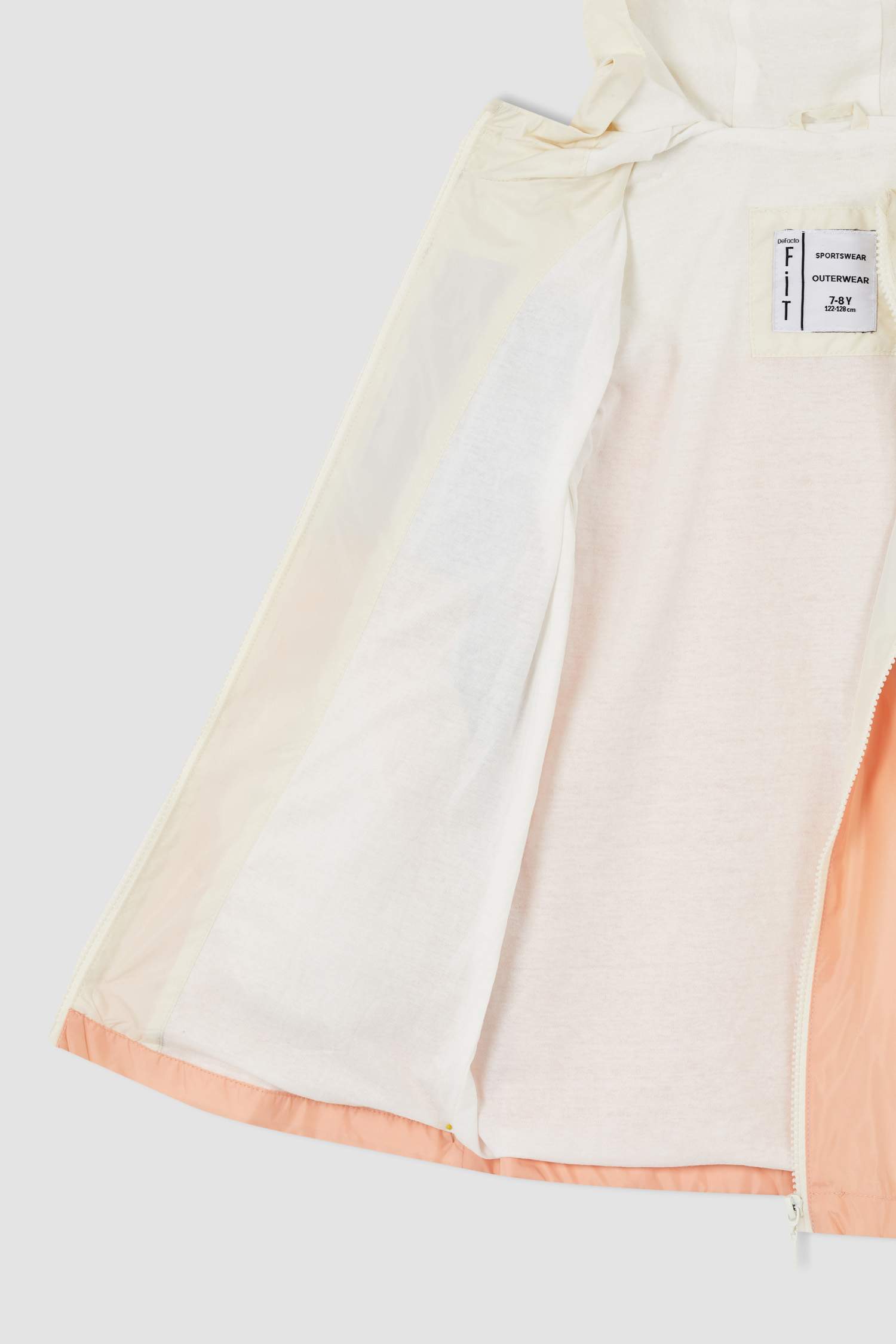 Girl Relax Fit Colour Block Hooded Raincoat