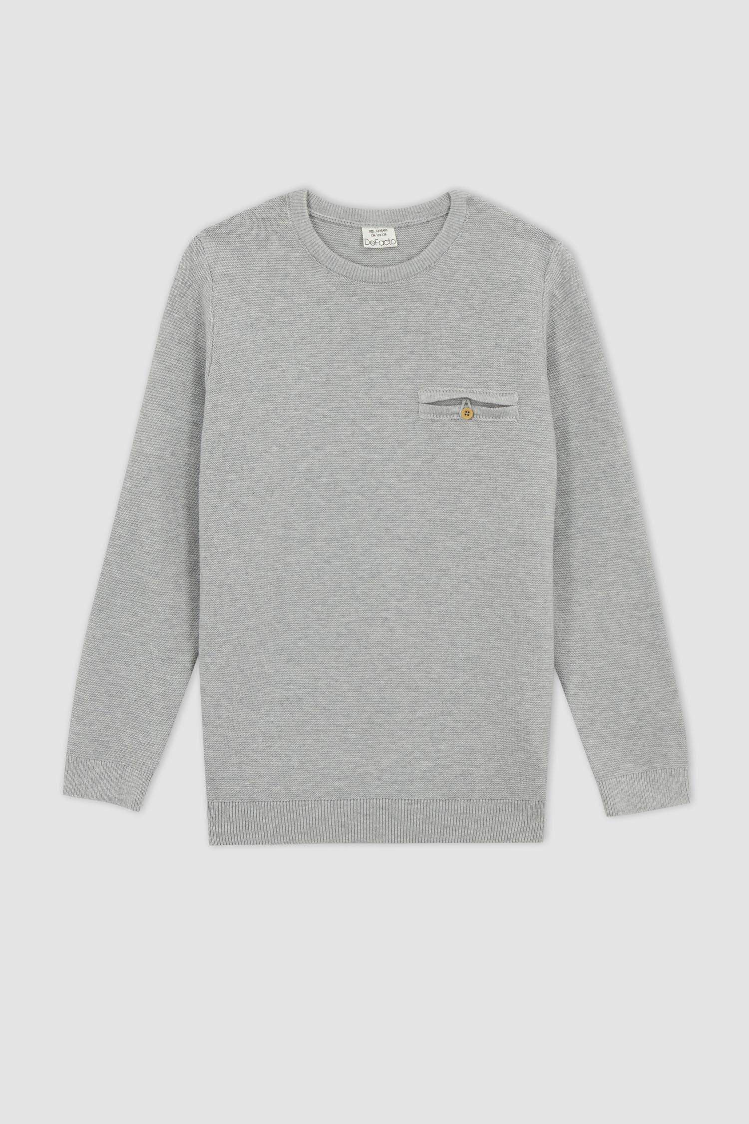 Пуловер стандартного крою з круглим вирізом з бавовни для хлопчиків