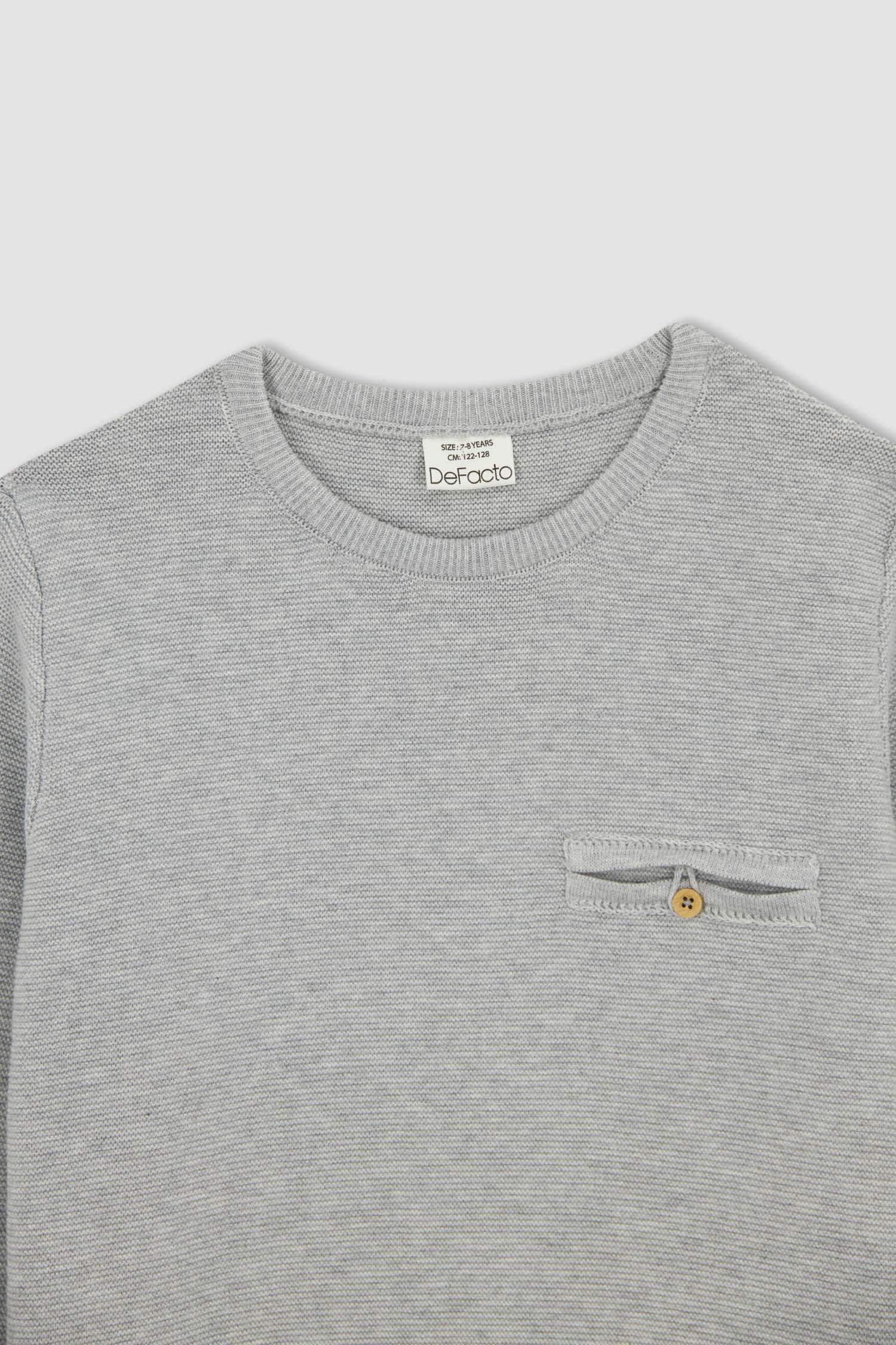 Пуловер стандартного крою з круглим вирізом з бавовни для хлопчиків