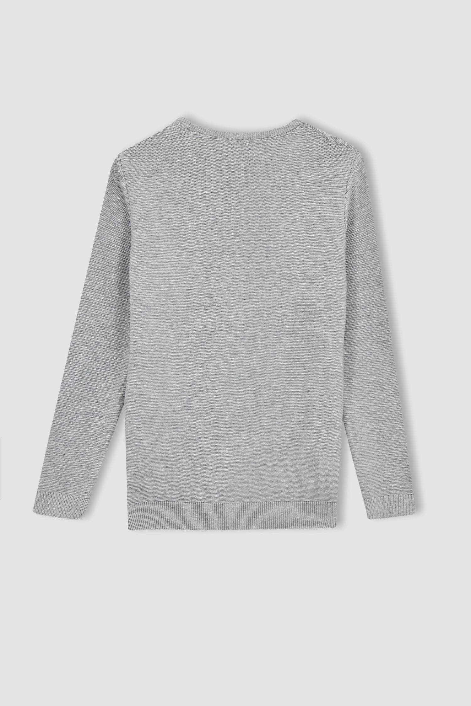 Пуловер стандартного крою з круглим вирізом з бавовни для хлопчиків