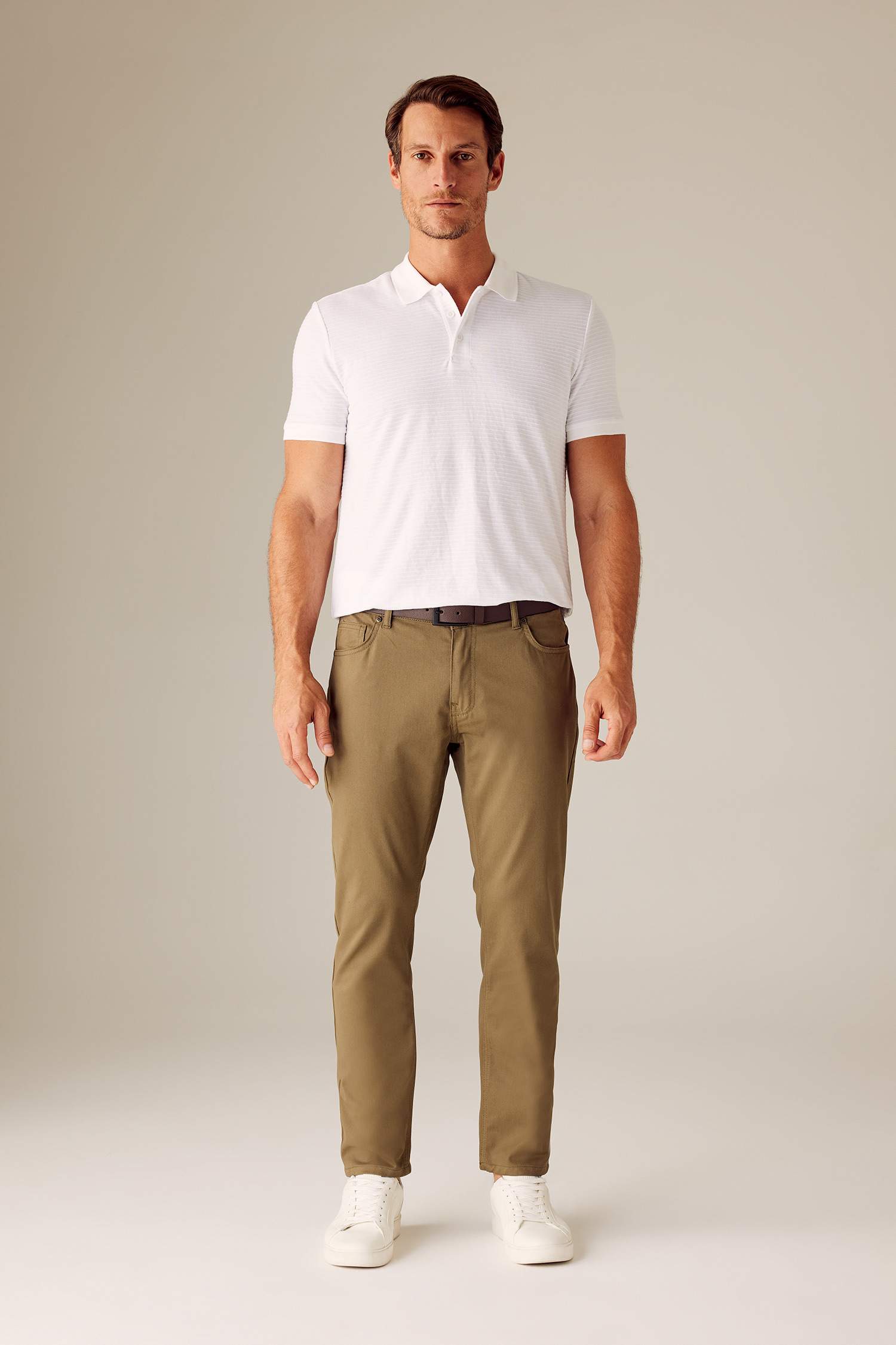 Regular Fit Chino Canvas Trousers