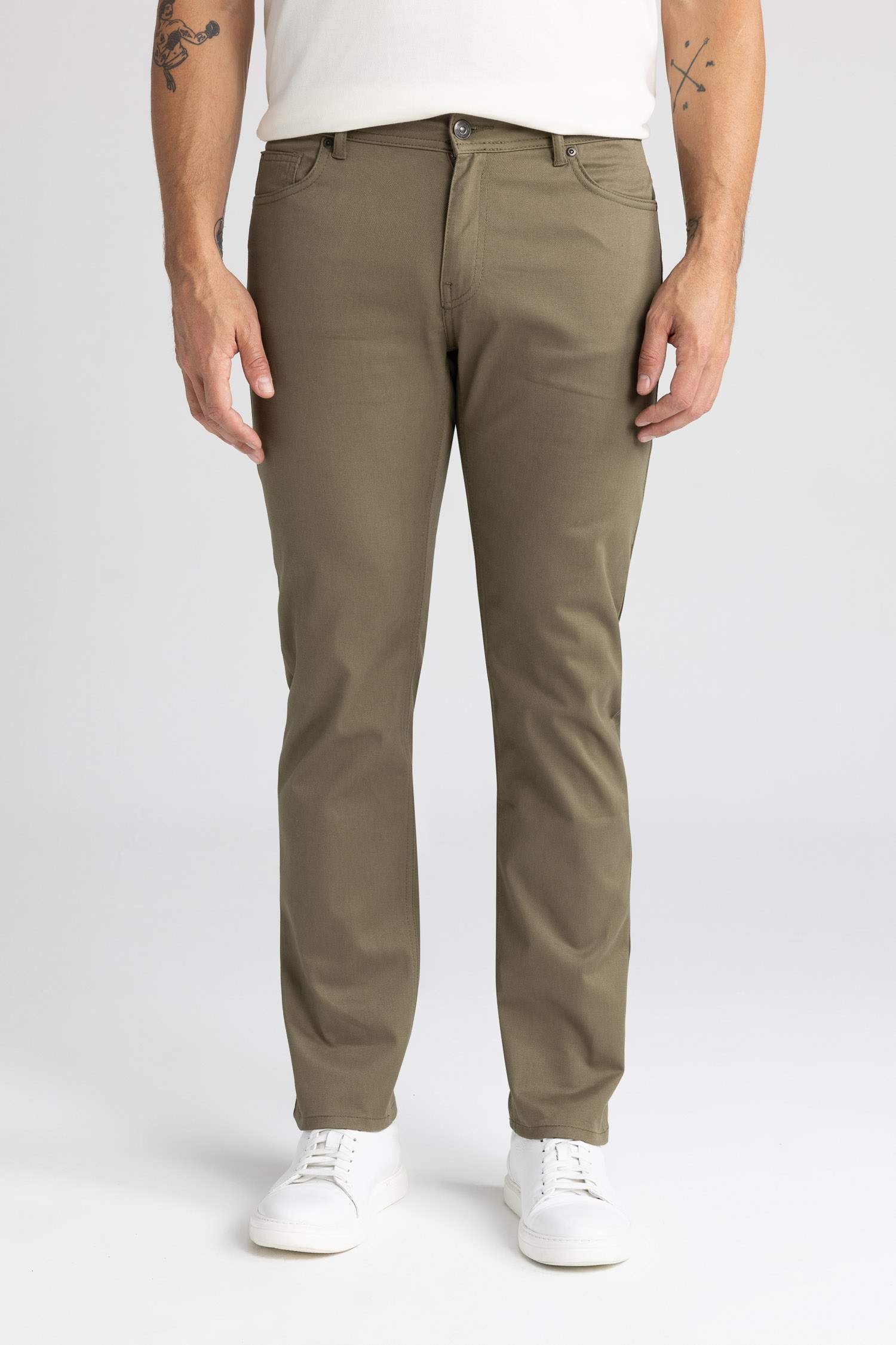 Regular Fit Chino Canvas Trousers