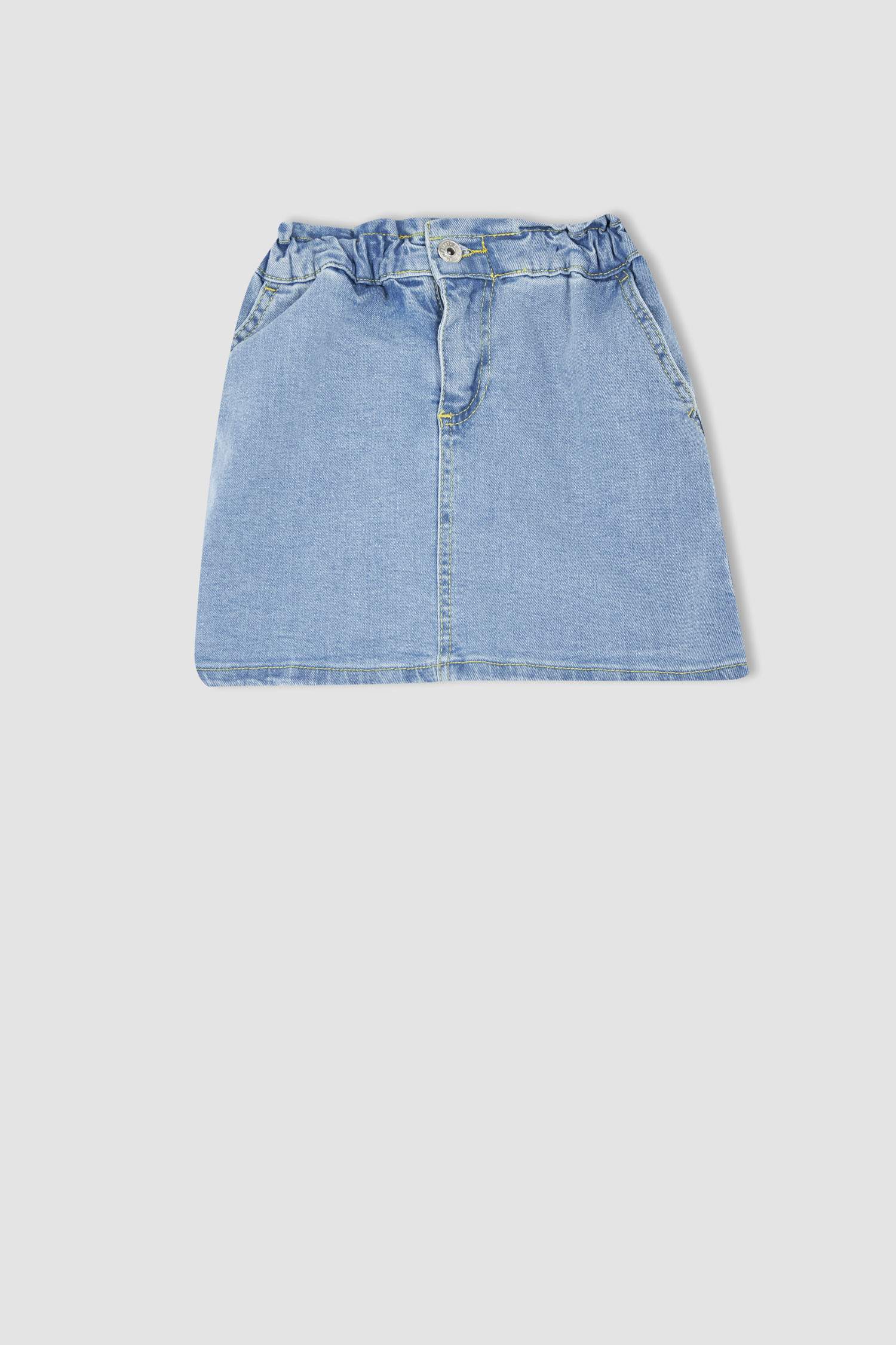 Джинсовая юбка мини свободного кроя для девочек