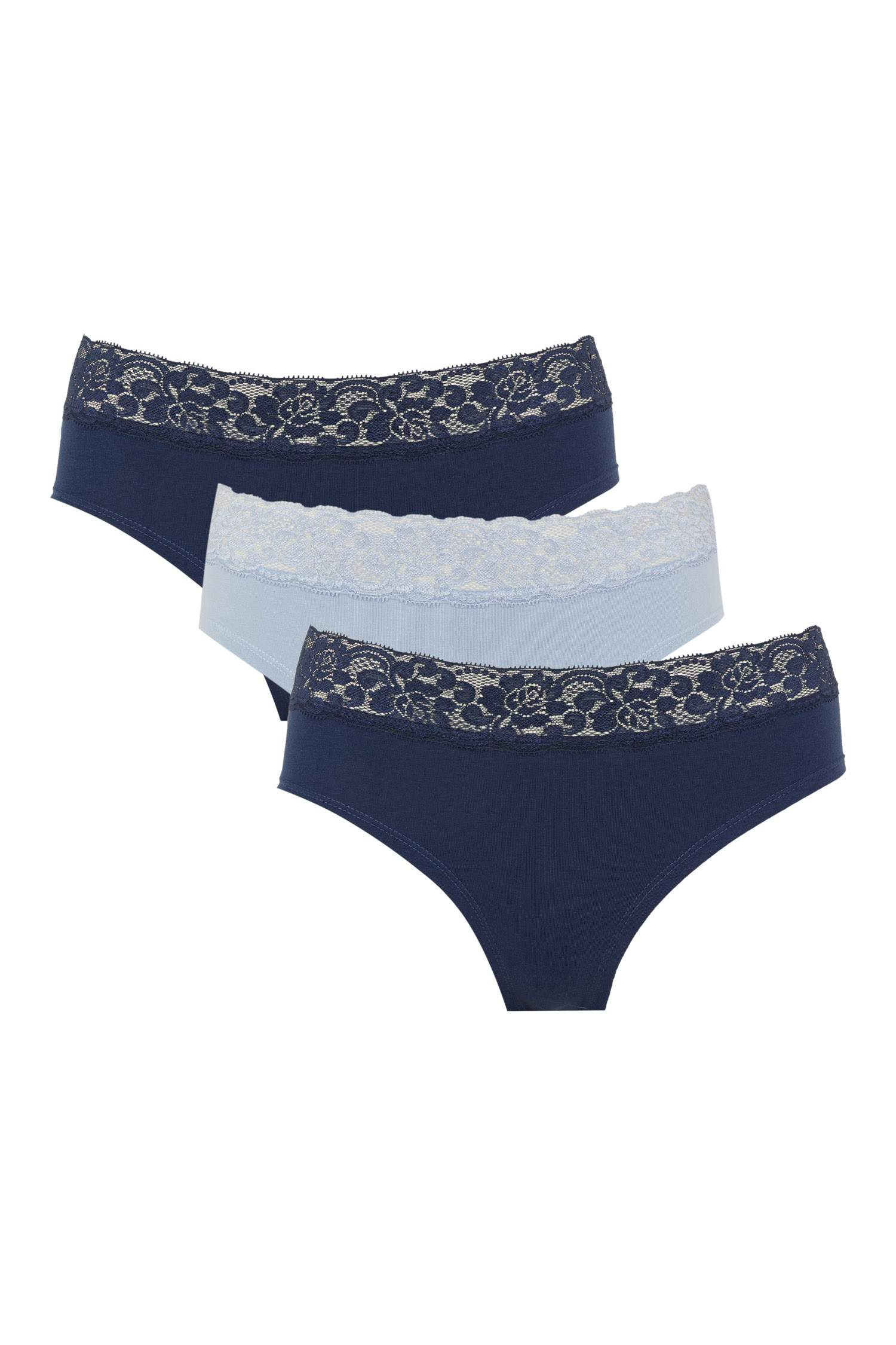 Vs 5-Pack Lace Waist Cotton Cheeky Panties