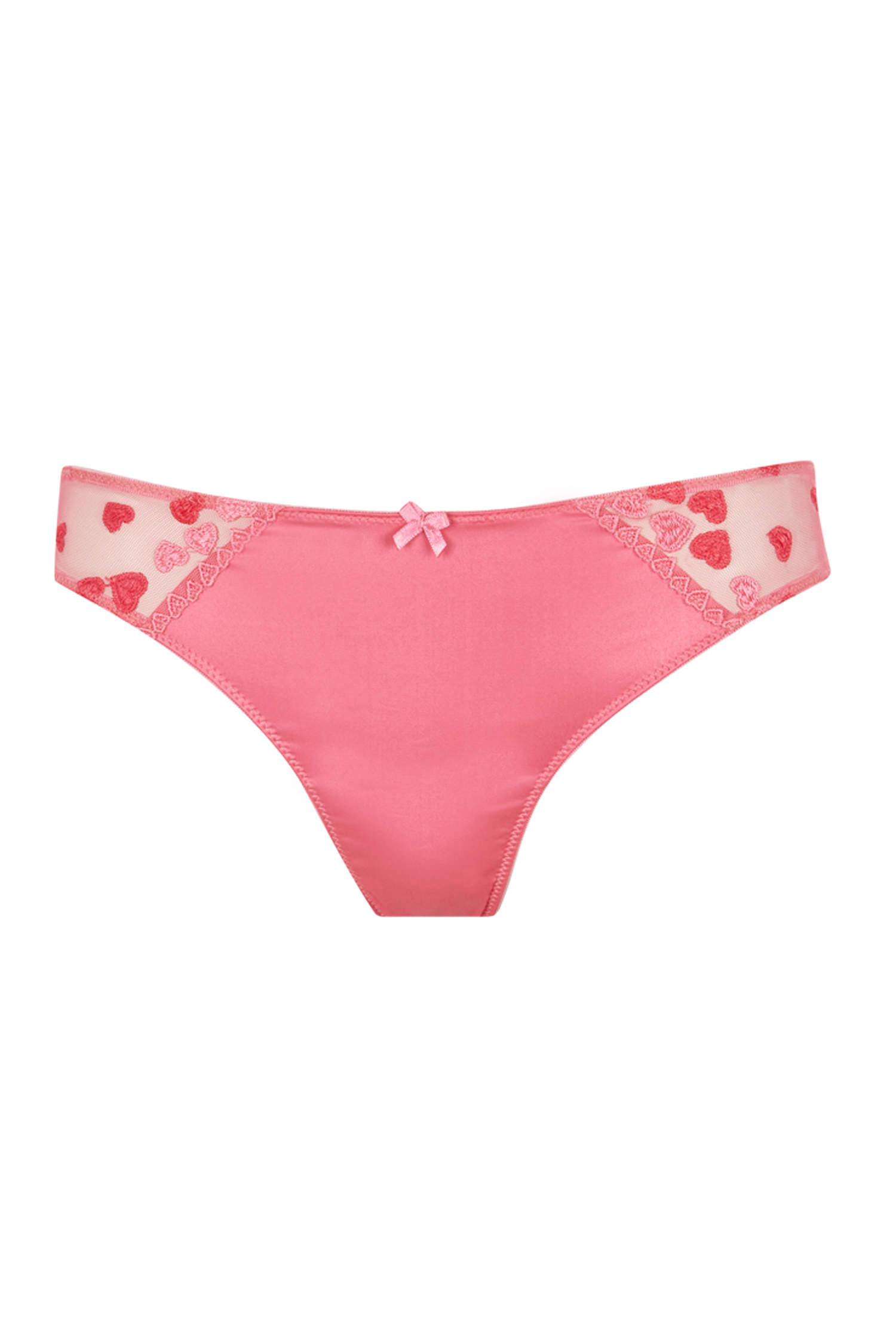 Red WOMAN Heart Print Lace Thong 2378382 | DeFacto