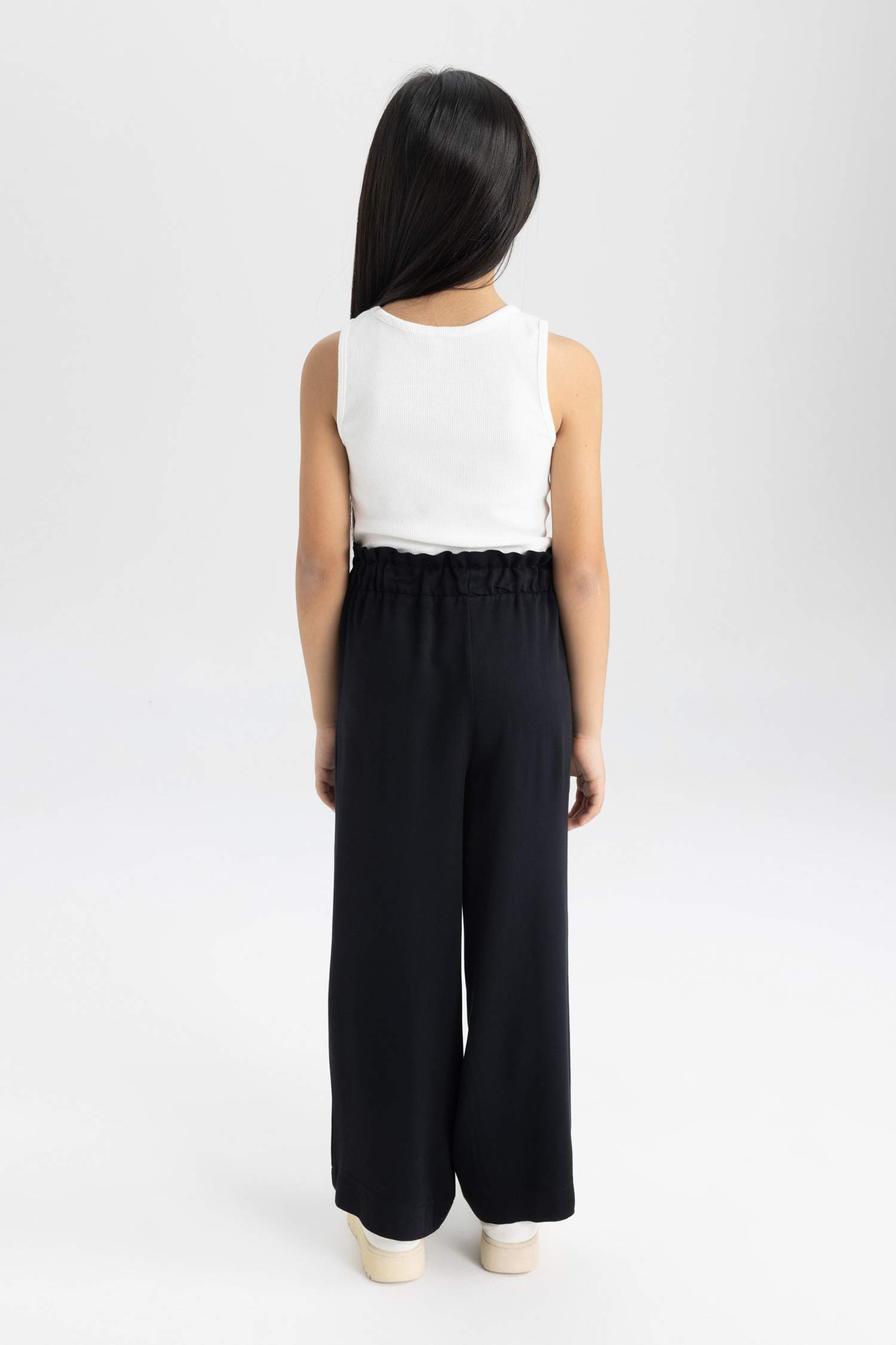 Kız Çocuk Wide Leg Geniş Paça Viskon Pantolon