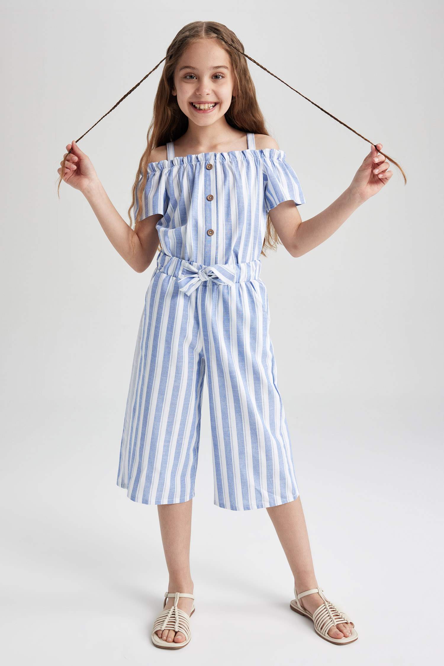 Girl Wide Leg Linen Trousers