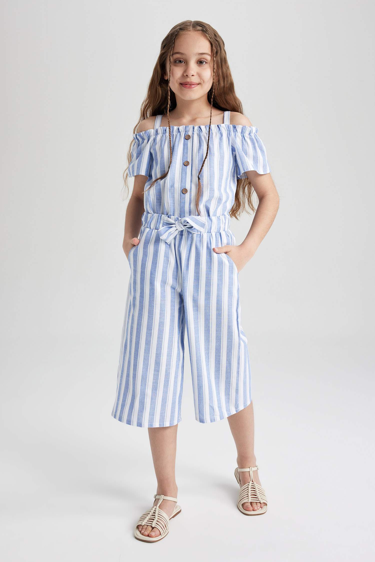 Girl Wide Leg Linen Trousers