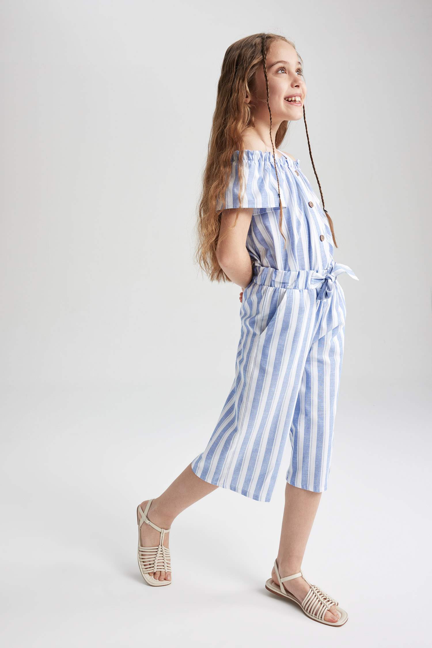 Girl Wide Leg Linen Trousers