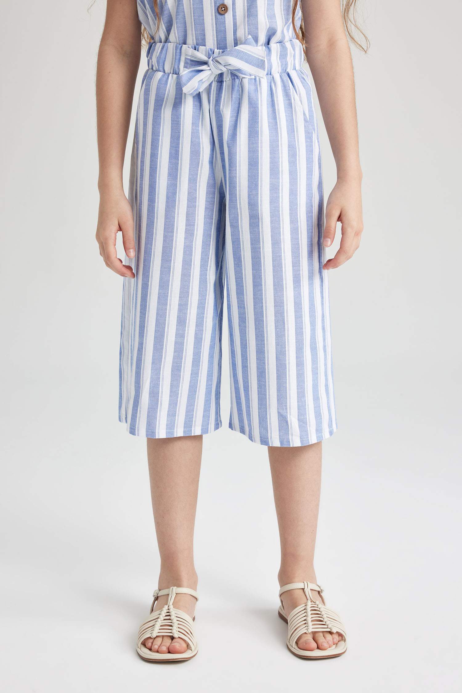 Girl Wide Leg Linen Trousers