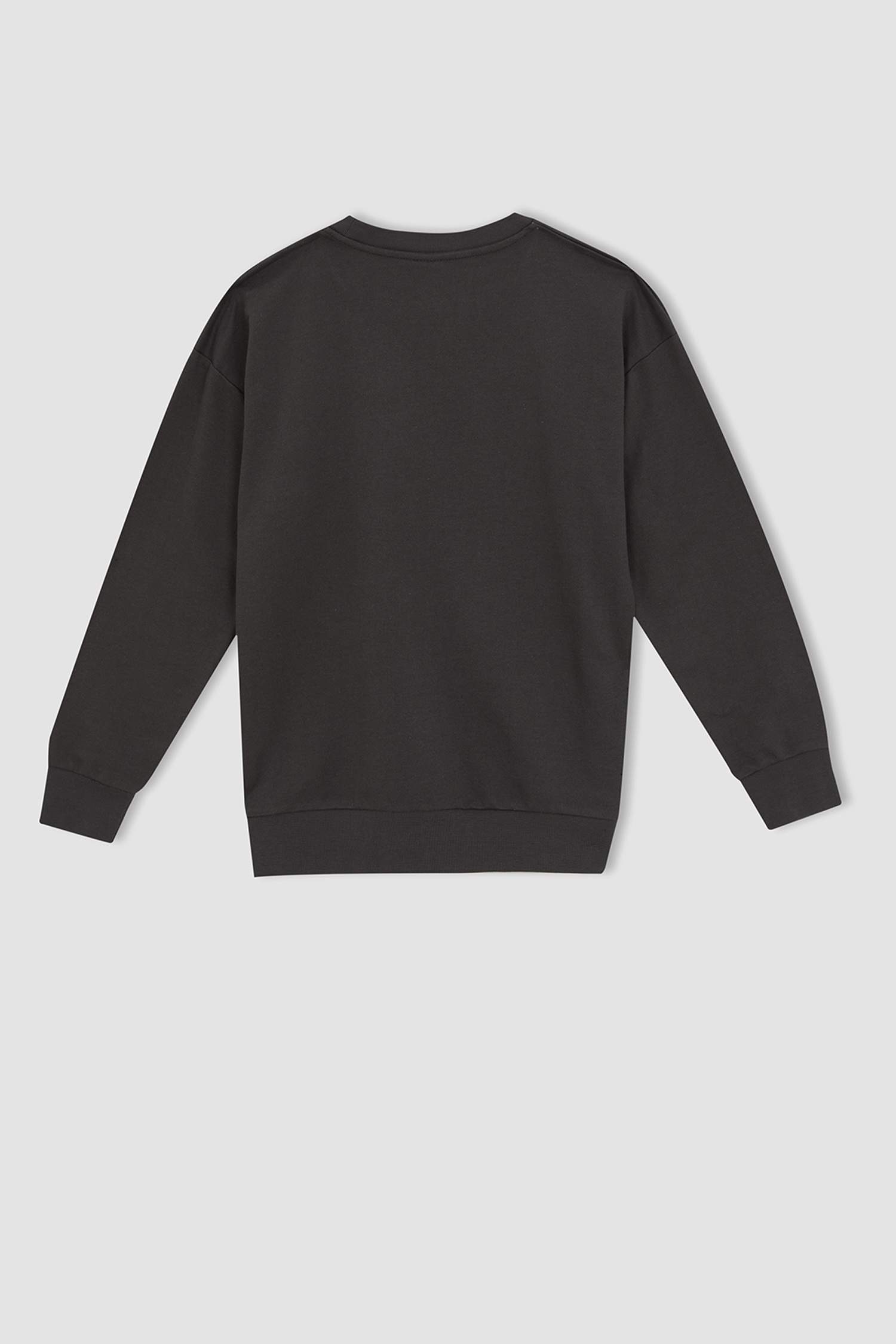 Свитшот оверсайз с круглым вырезом и принтом для мальчиков