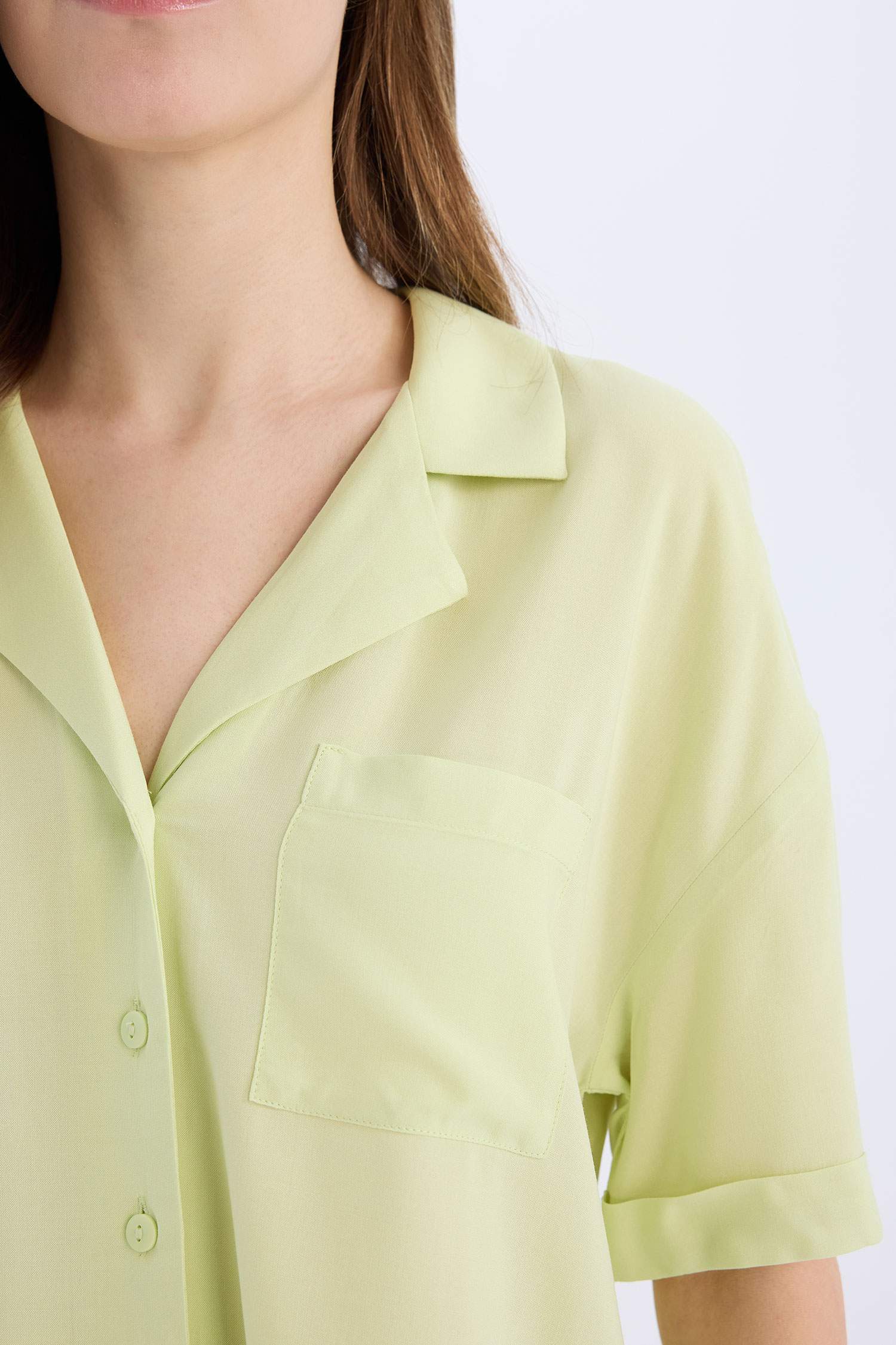 Chemise oversize à manches courtes