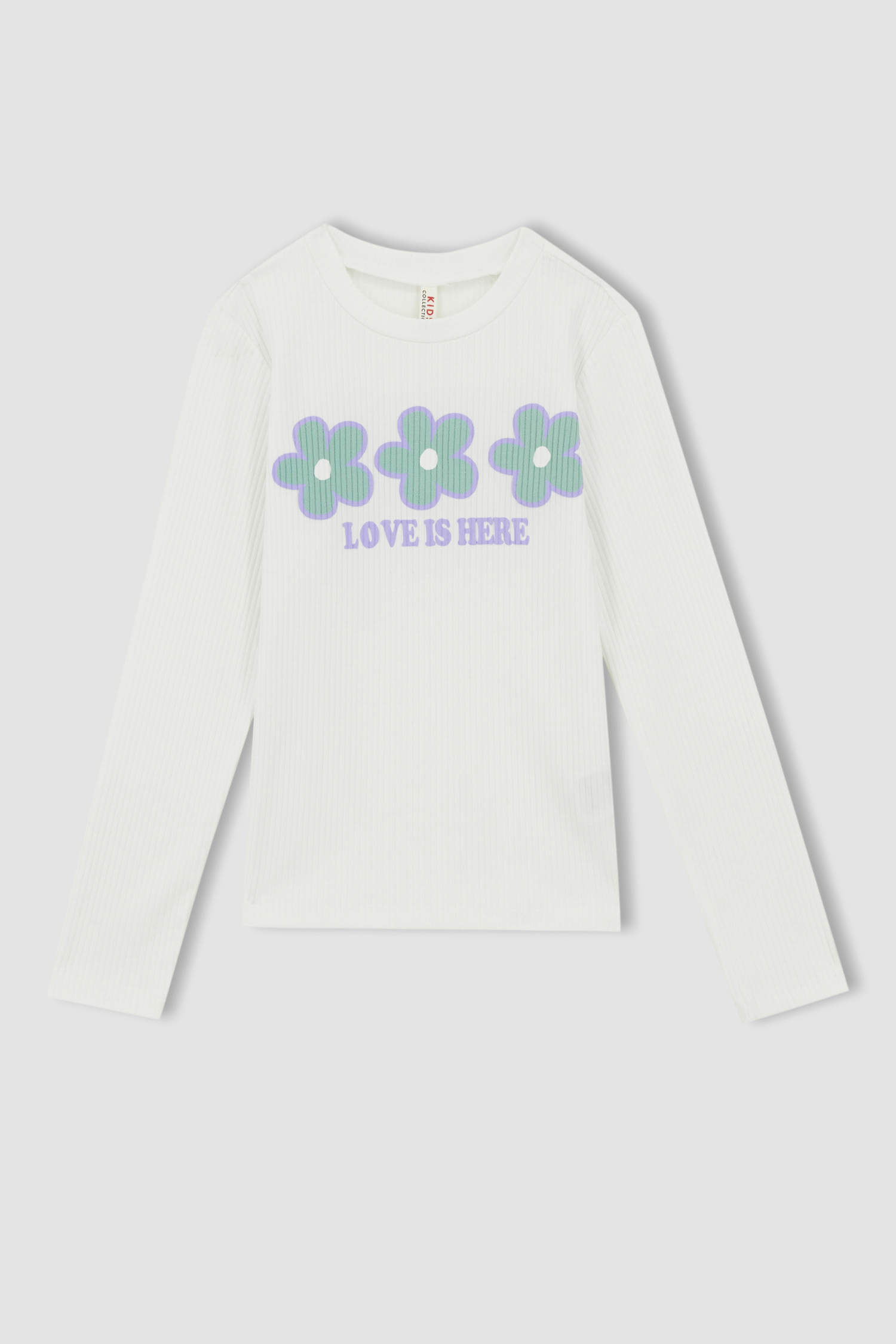 Beige GIRLS & TEENS Girl Long Sleeve Floral Print T-Shirt 2384258 | DeFacto