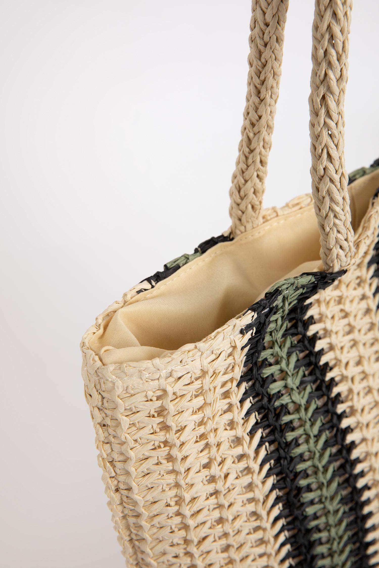 Kadın Büyük Hasır Omuz Çantası