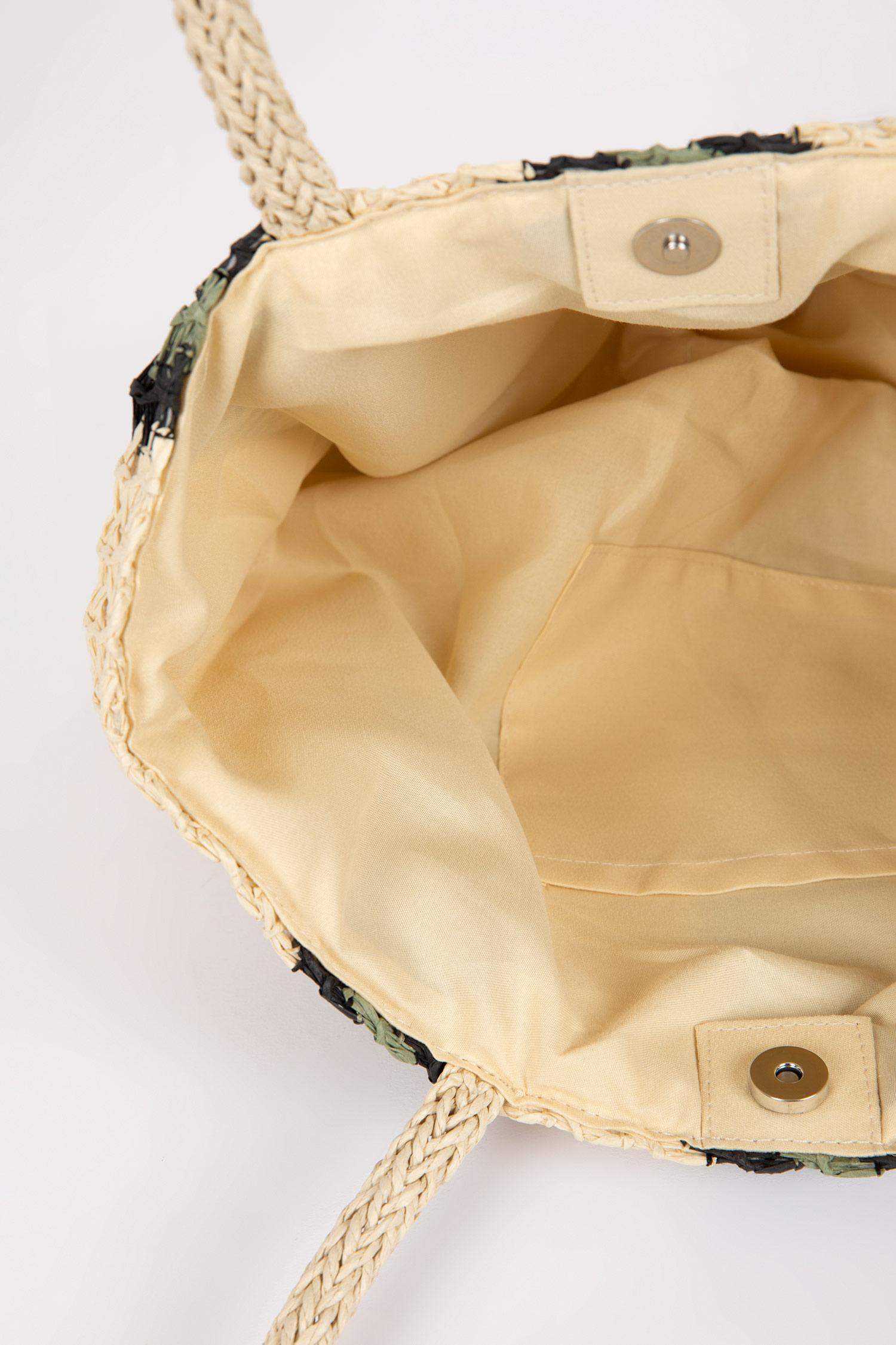 Kadın Büyük Hasır Omuz Çantası