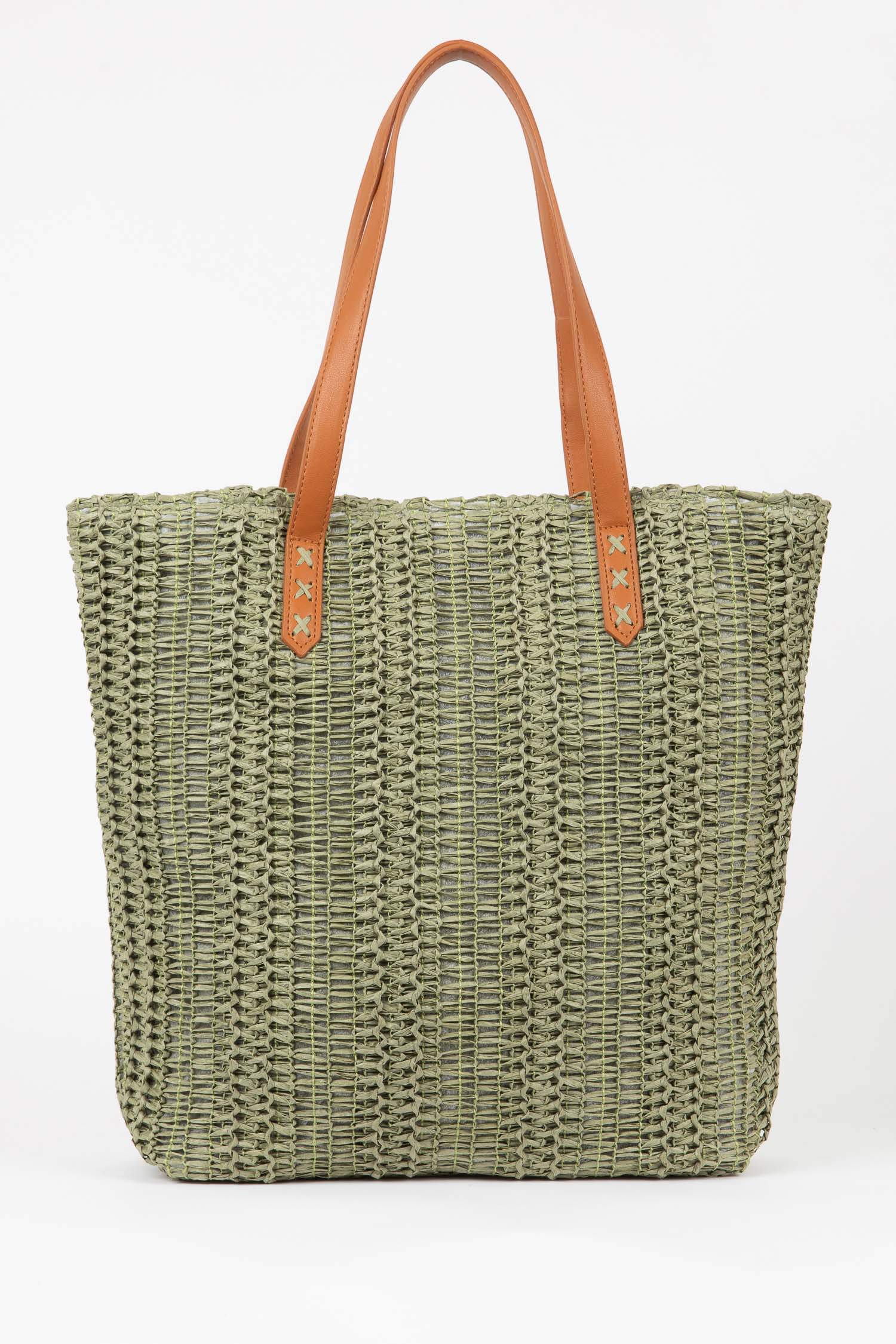 Kadın Büyük Hasır Çapraz Çanta