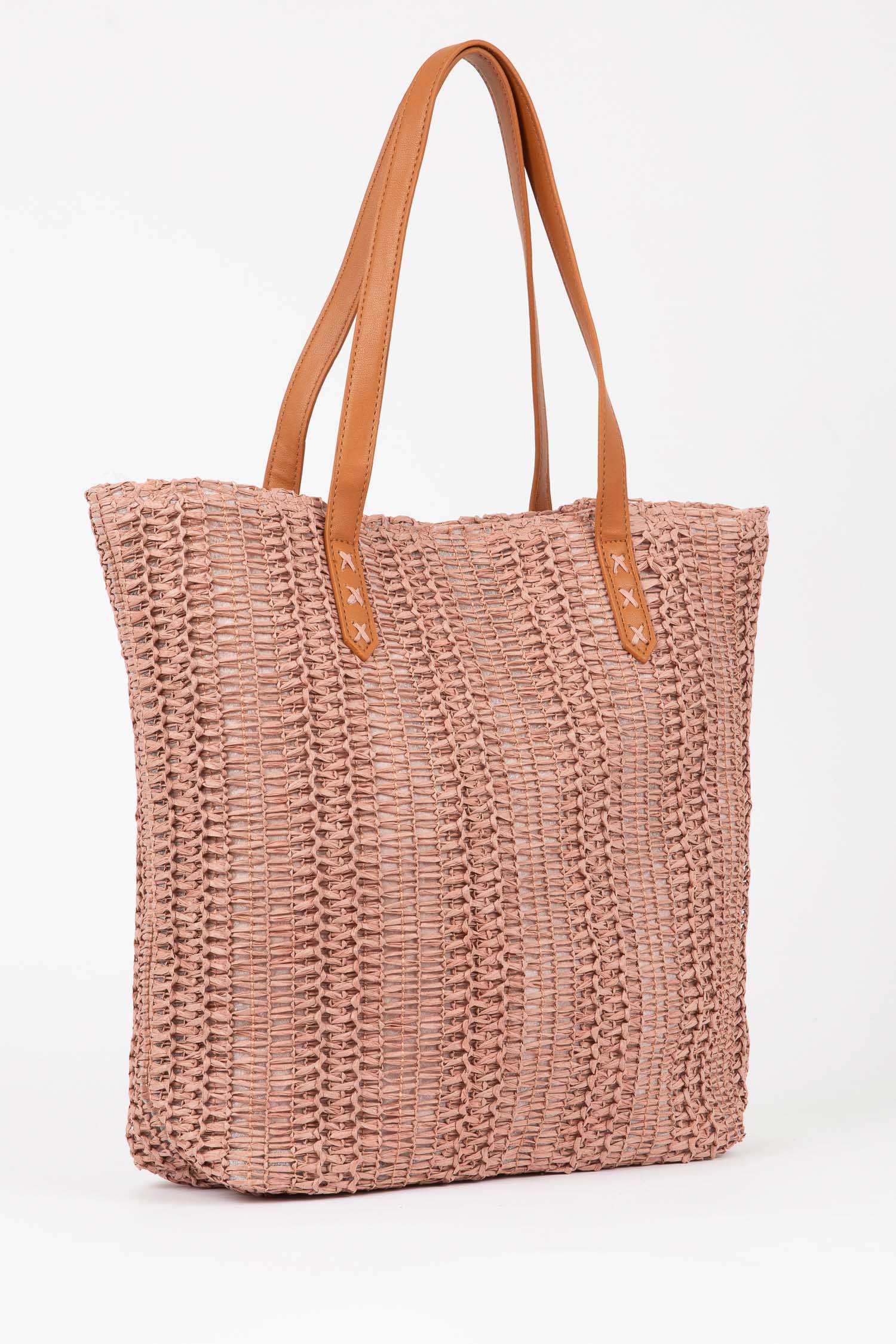 Kadın Büyük Hasır Çapraz Çanta