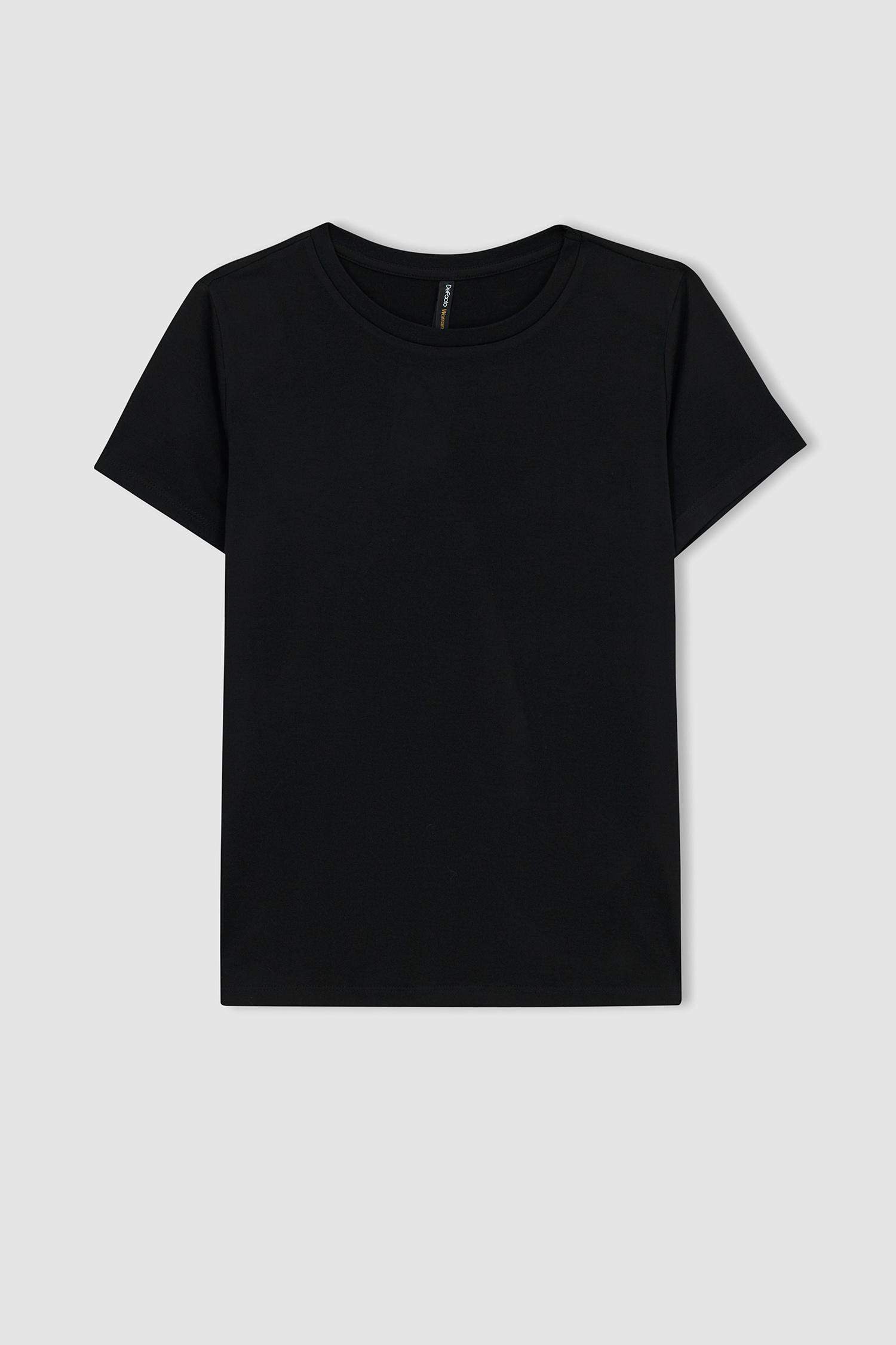 Regular Fit Bisiklet Yaka Basic Kısa Kollu Tişört