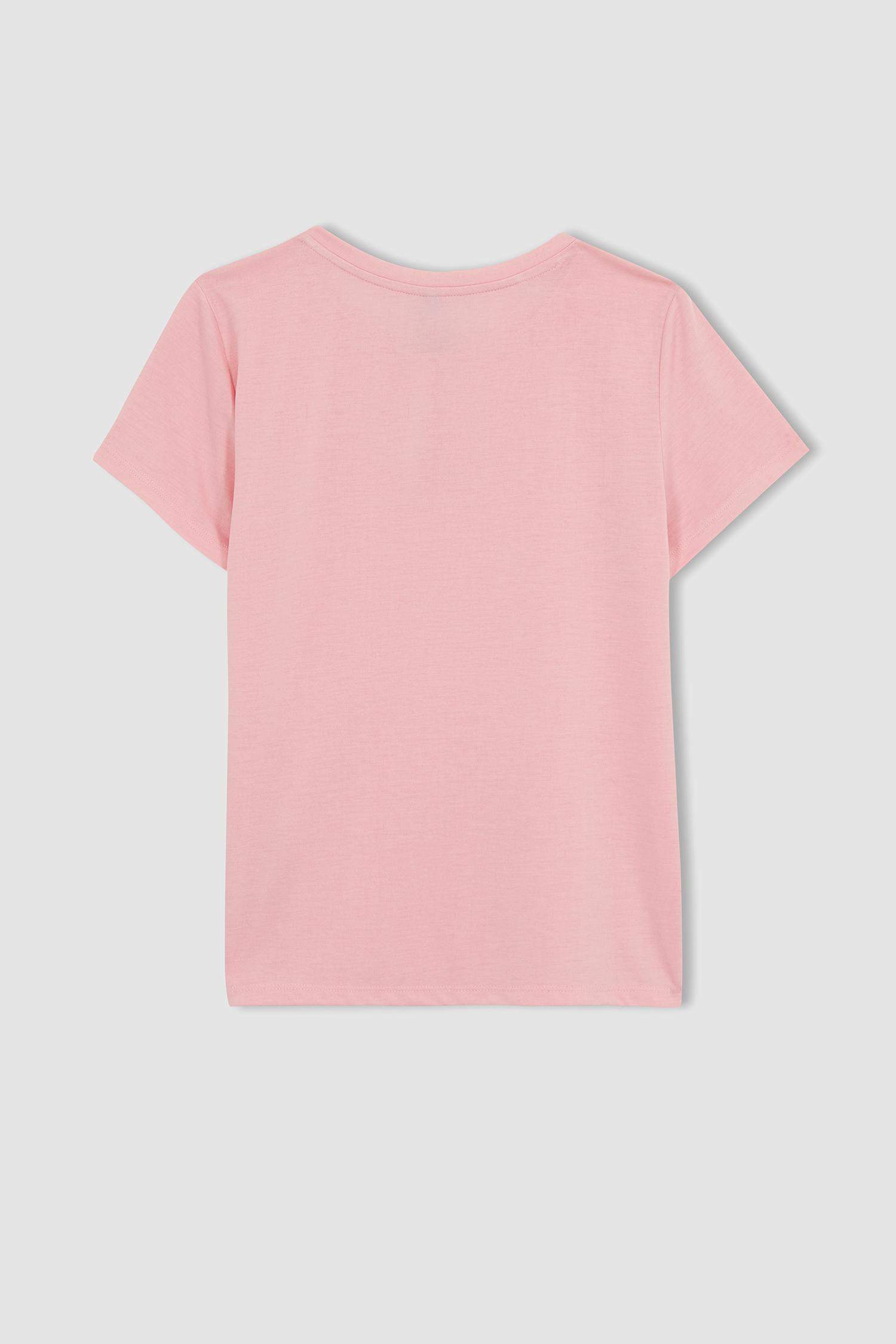 T-shirt basique à col rond et manches courtes Coupe régulière