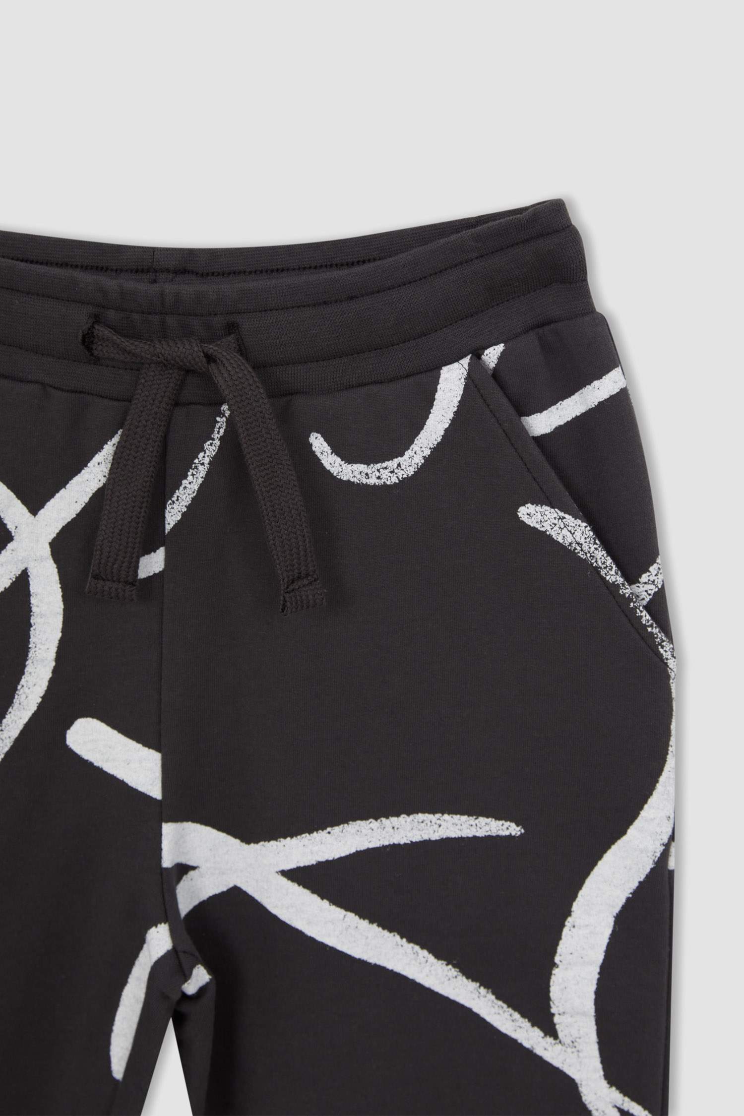 Erkek Çocuk Desenli Bisiklet Yaka 2'li Takım