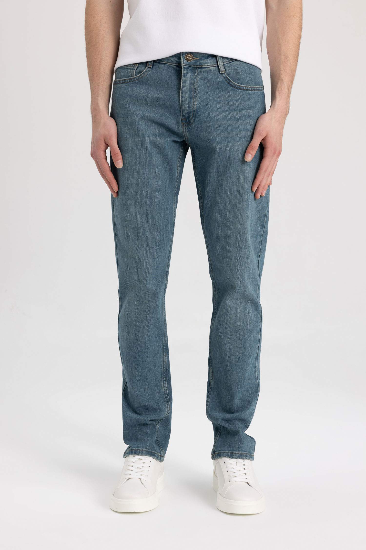 Pedro Slim Fit Super Skinny Hem Denim Trousers