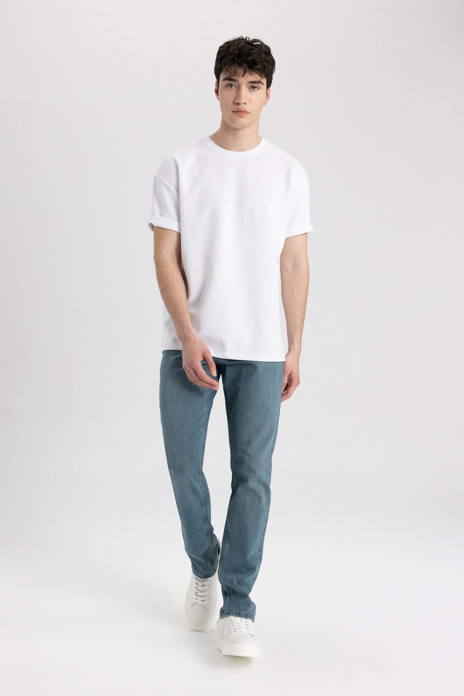 Pedro Slim Fit Super Skinny Hem Denim Trousers