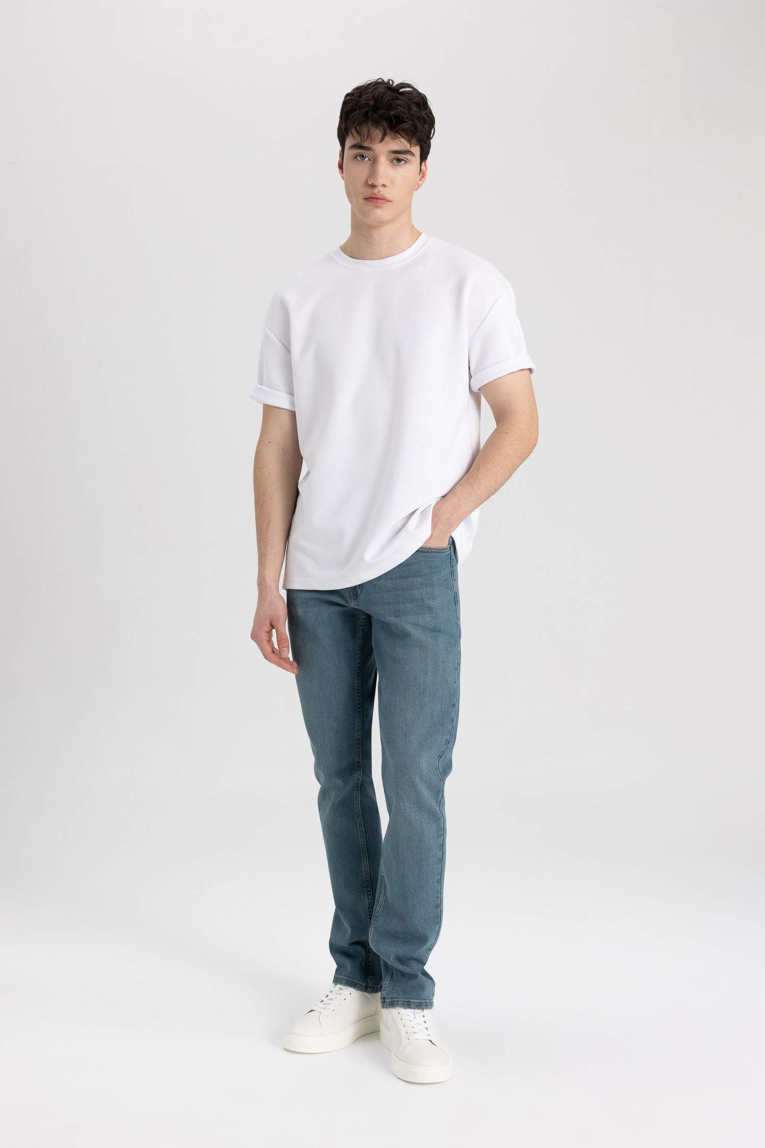 Pedro Slim Fit Super Skinny Hem Denim Trousers