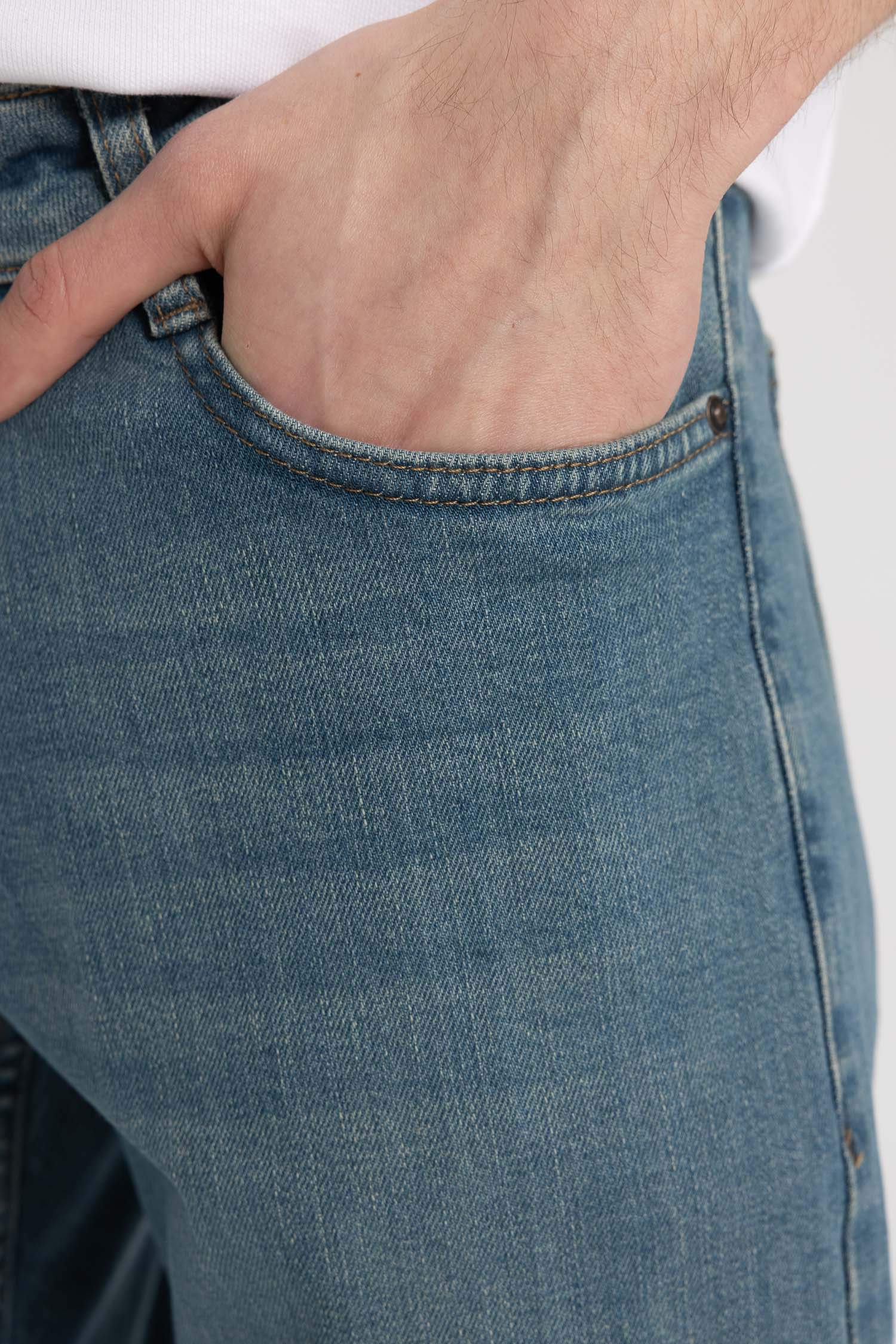 Pedro Slim Fit Super Skinny Hem Denim Trousers