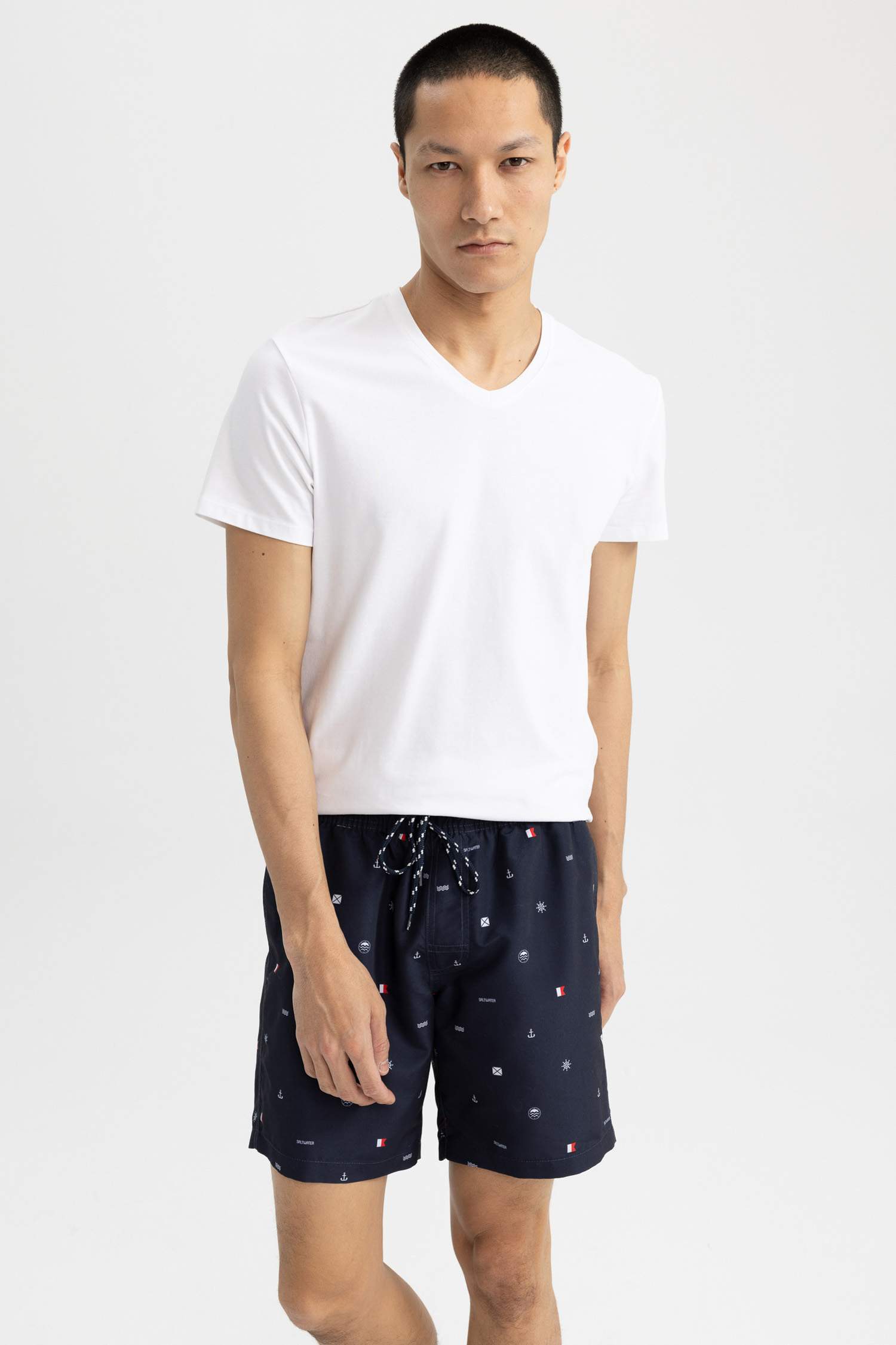 Navy Man Regular Fit Above Knee Swimming Shorts 2743817 DeFacto