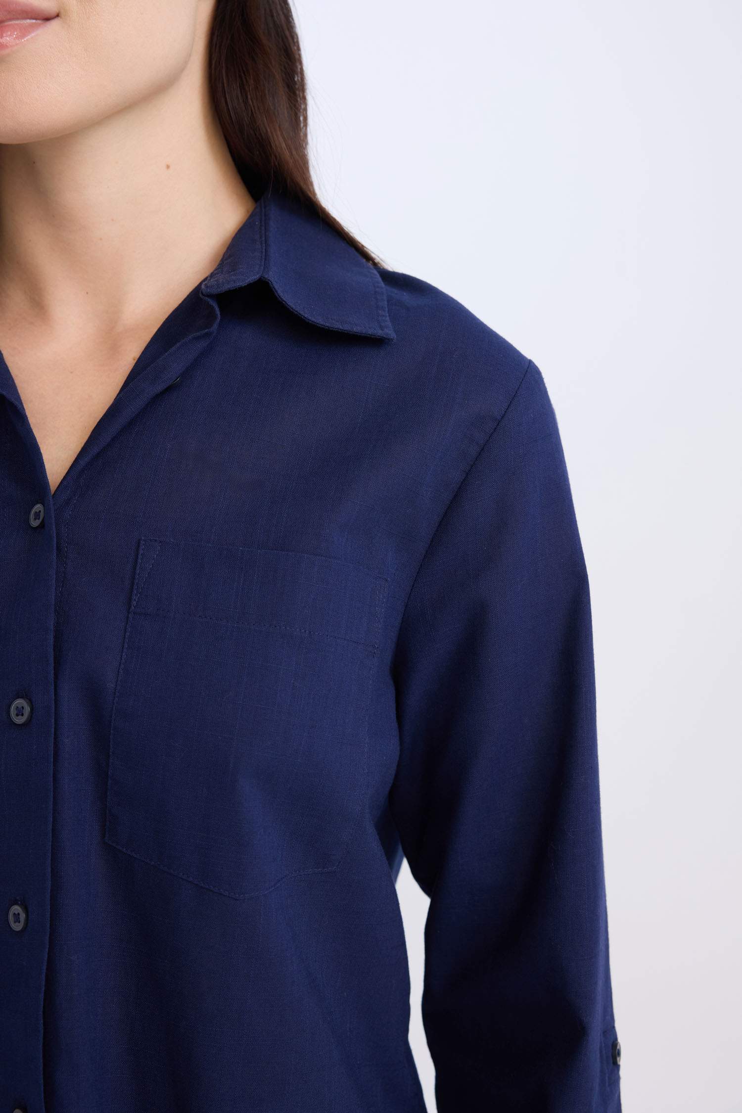 Regular Fit Basic Pocket Long Sleeve Shirt