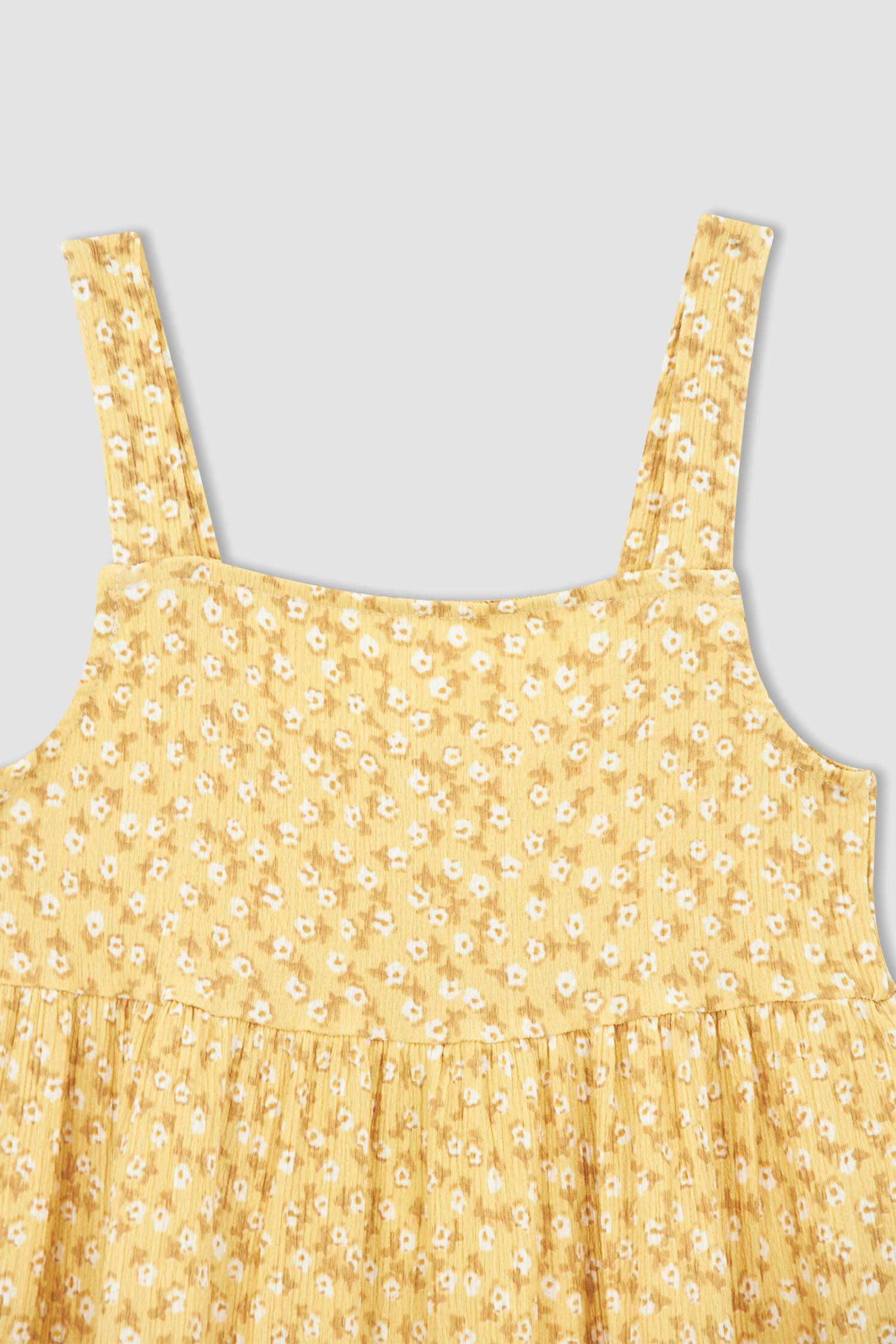 Girl Patterned Strap Dress