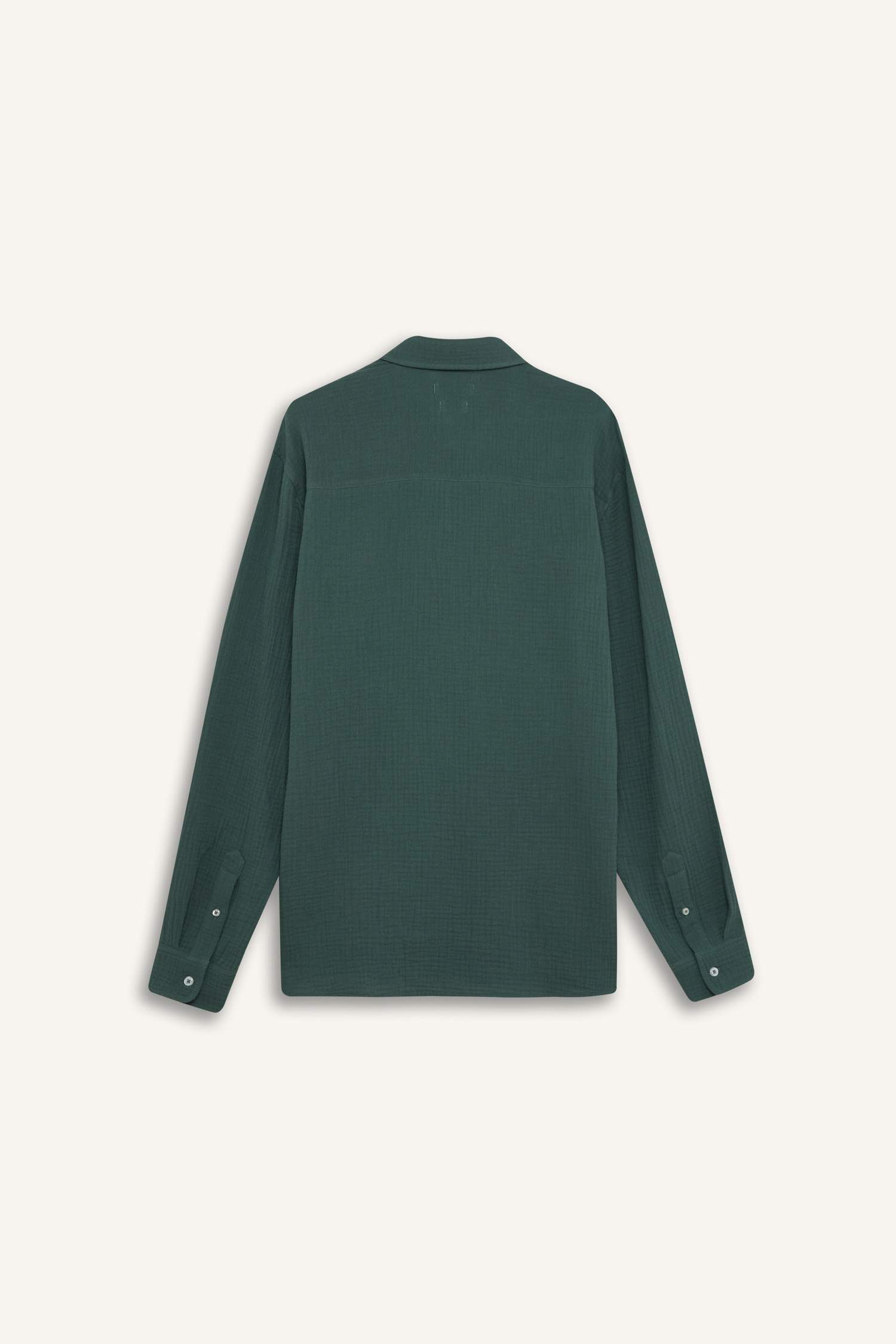 %100 Pamuk Regular Fit Polo Yaka Müslin Uzun Kollu Gömlek