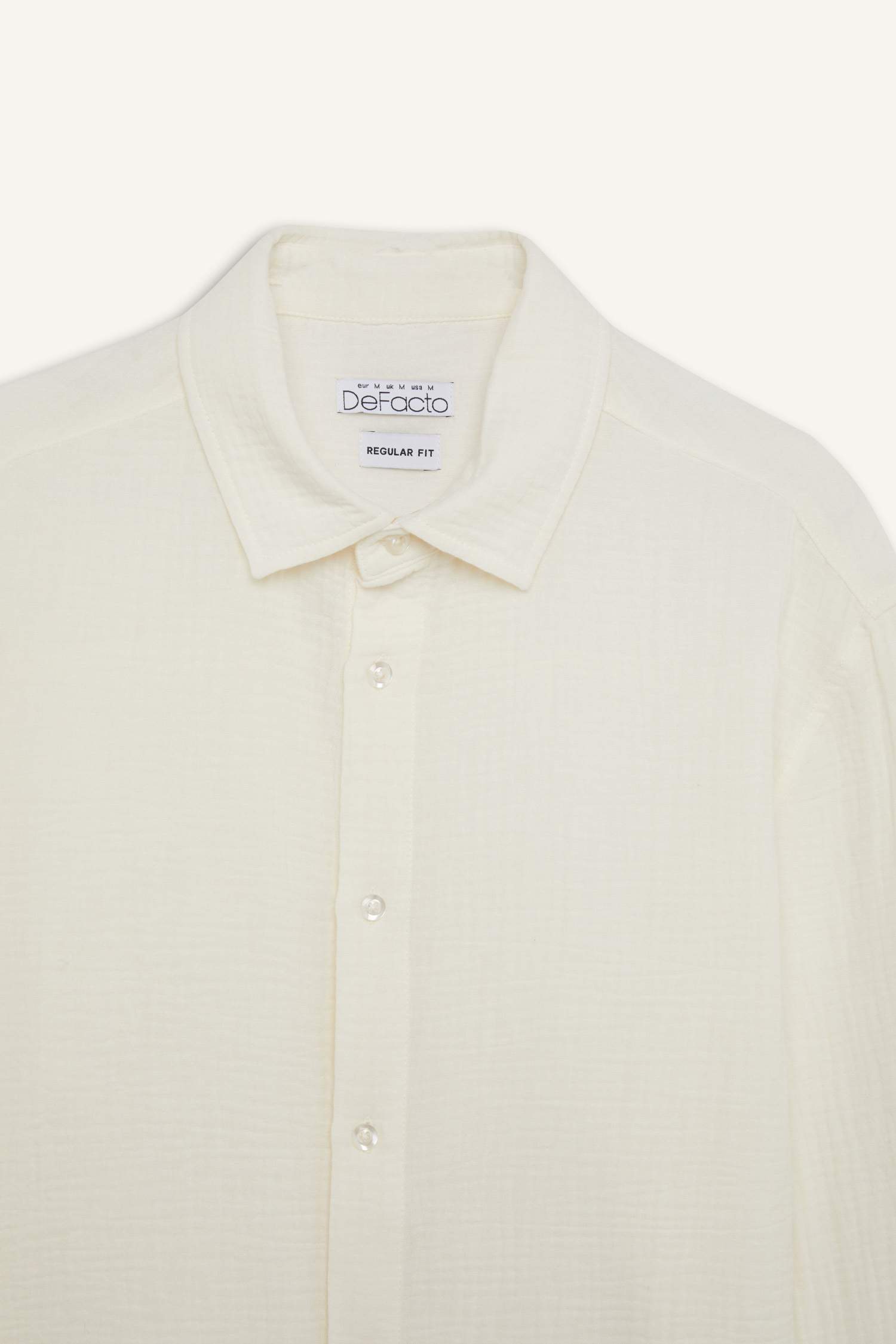 قميص بولو ردن طويل موسلين قصة عادية