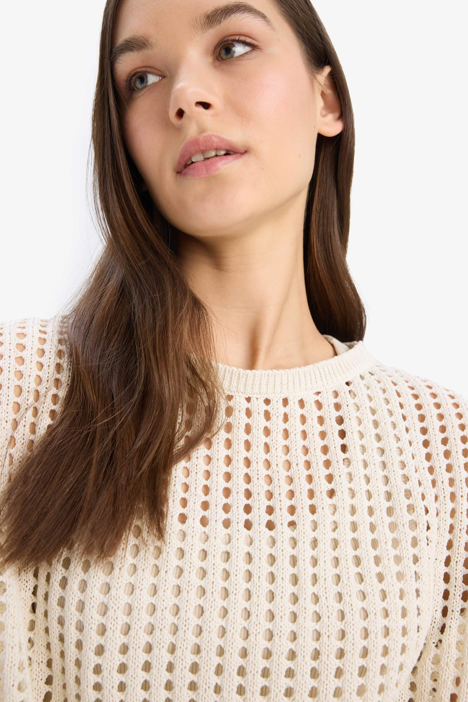 يلك تريكو كروشيه قطن قصة عادية