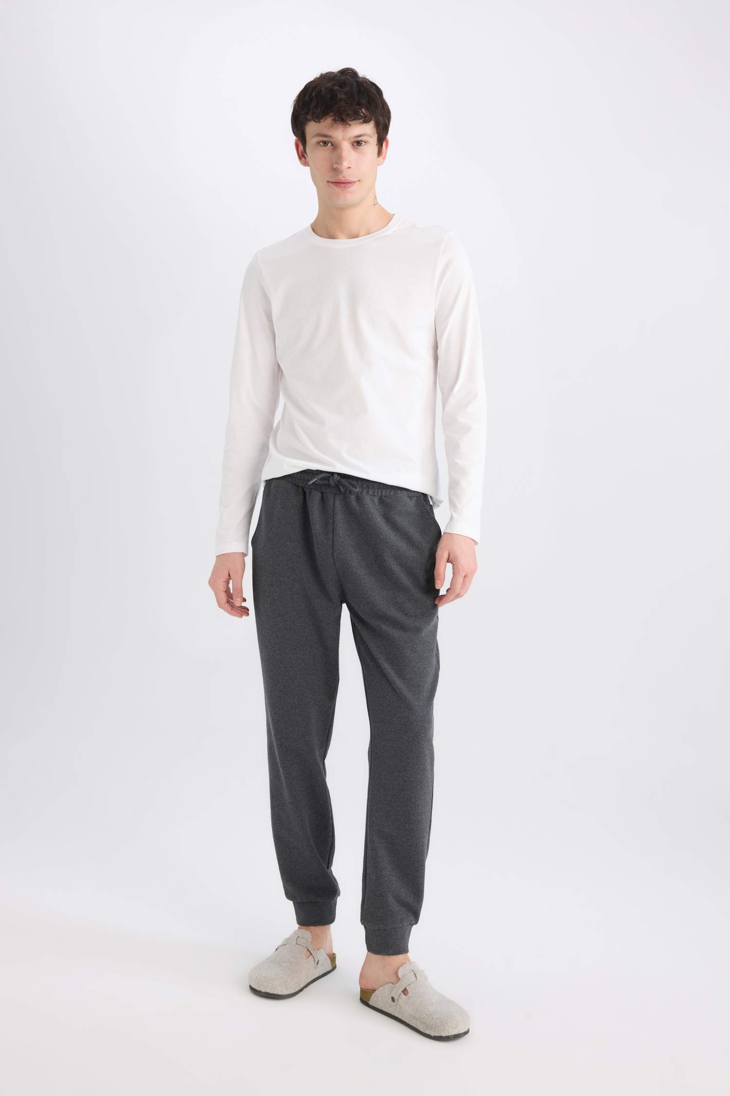 Regular Fit Cepli Beli Bağcıklı Pijama Altı