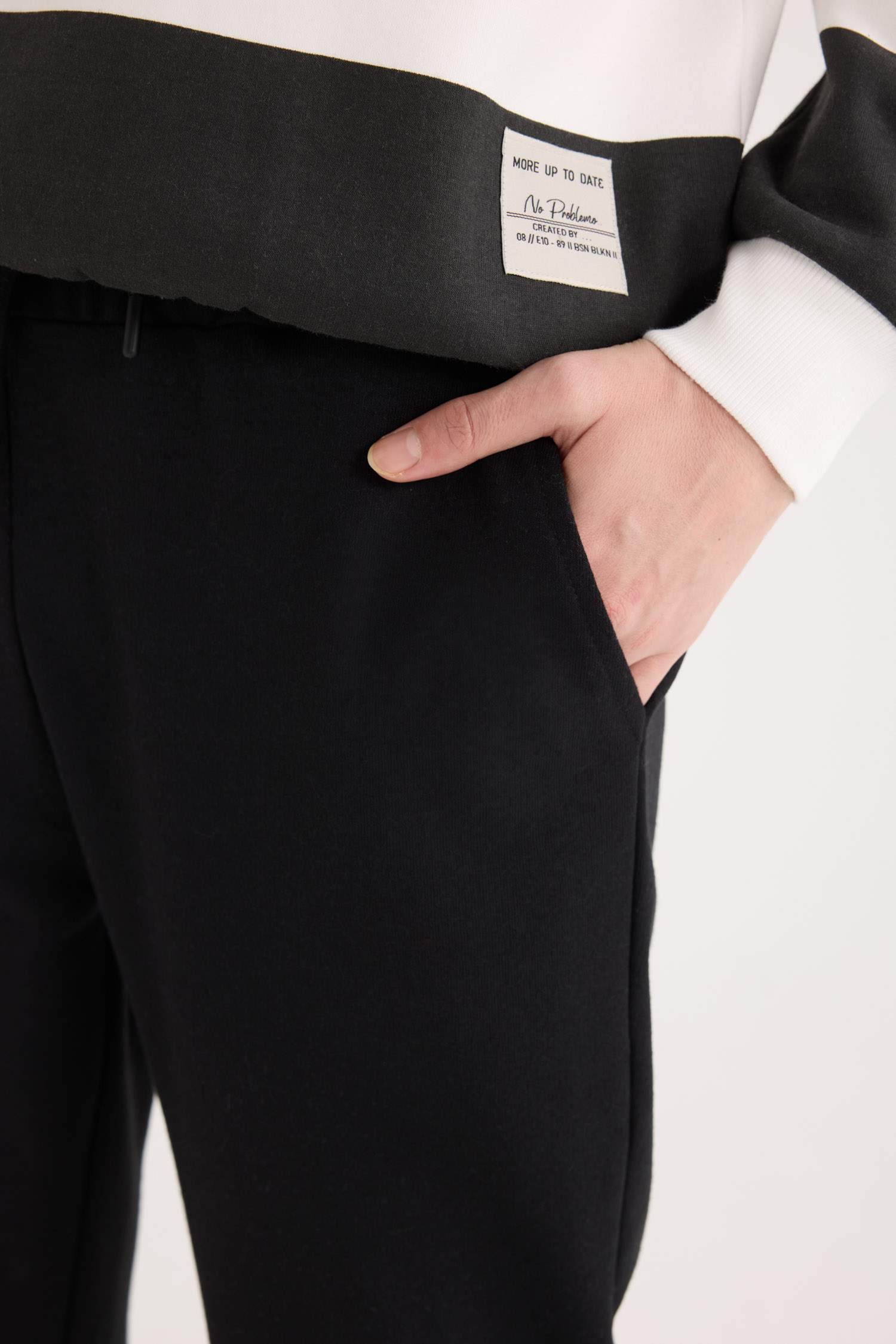 Regular Fit Cepli Beli Bağcıklı Pijama Altı