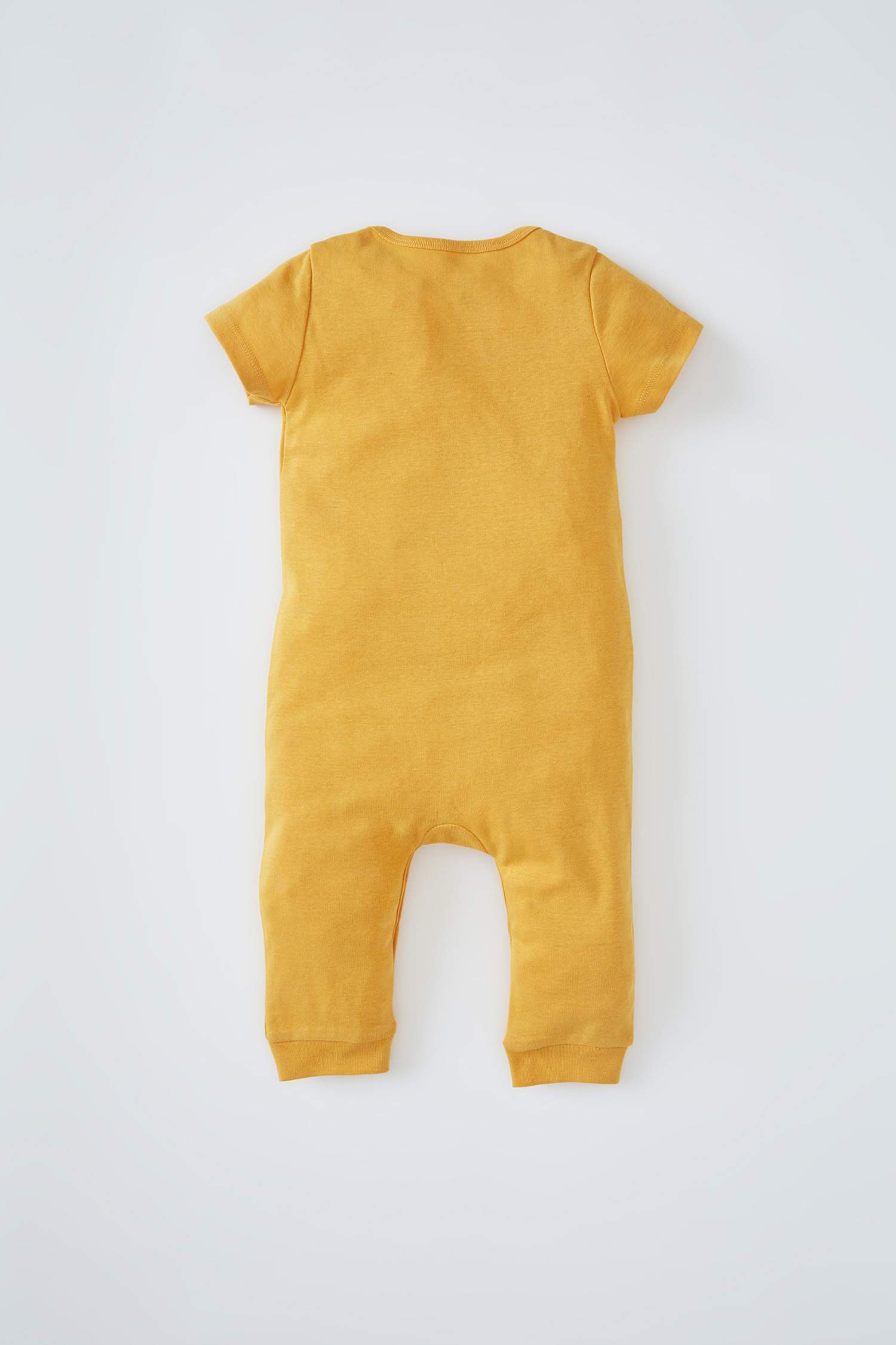 أفرول ولادي بيبي قطني بأكمام قصيرة مطبوع بصورة الأسد