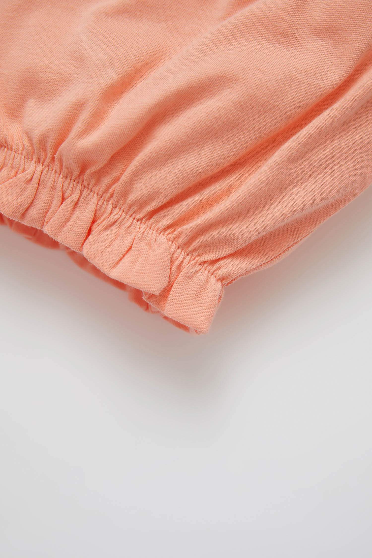 شورت بناتي بقصة عادية بخصر مرن حديثي الولادة - قطعتين