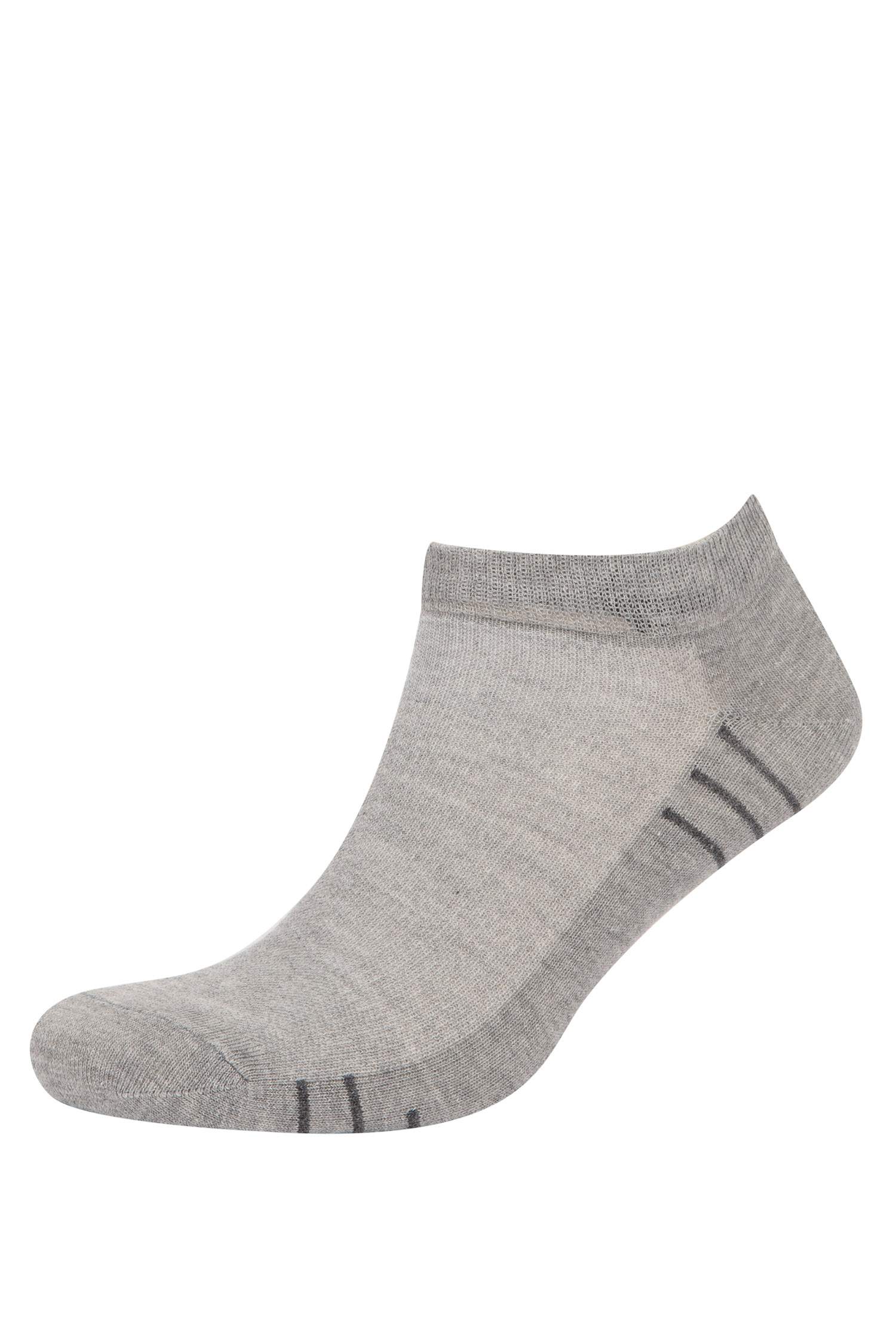 Erkek Baskılı 5'li Pamuklu Patik Çorap