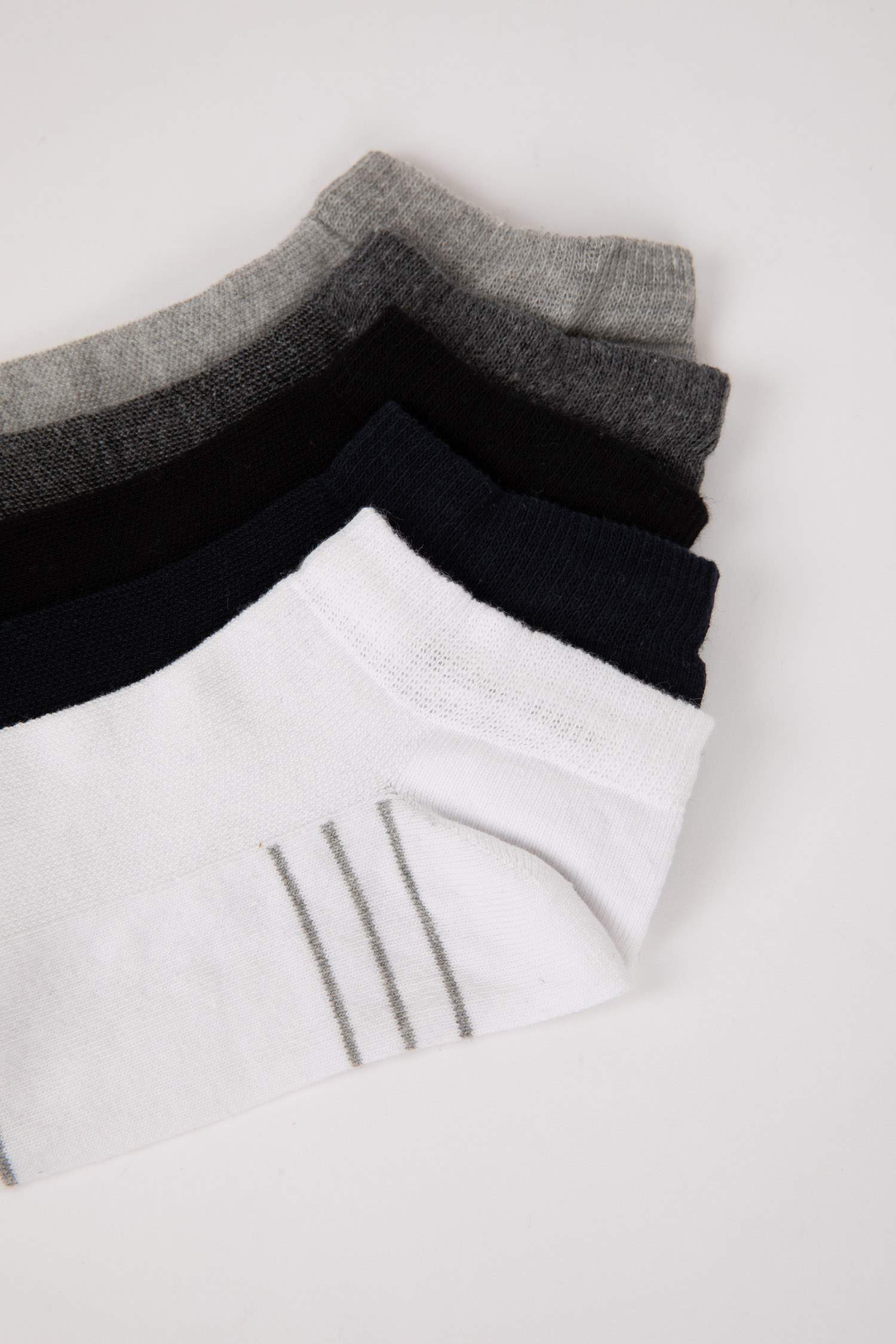 Erkek Baskılı 5'li Pamuklu Patik Çorap