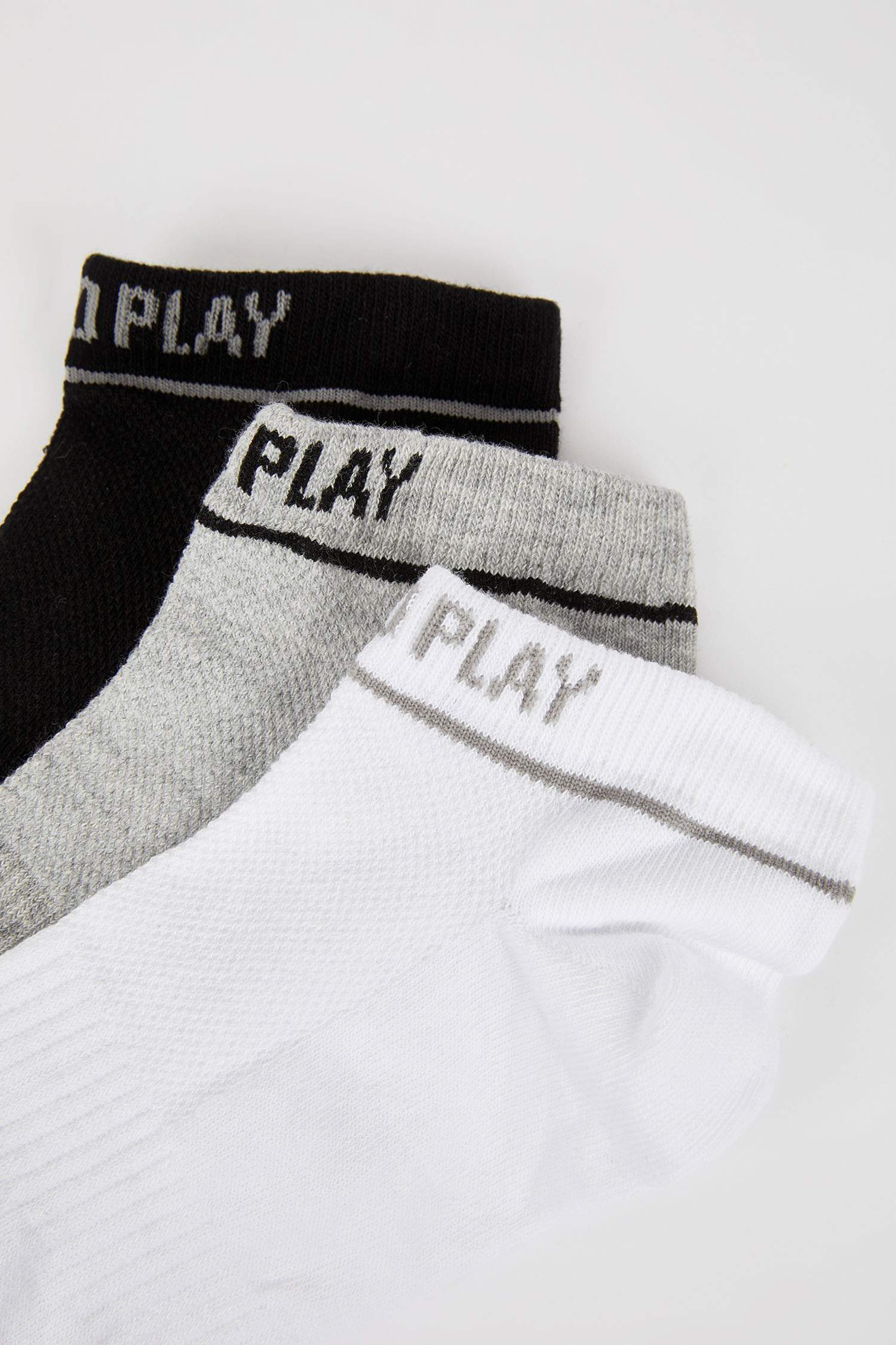 Erkek 3'lü Pamuklu Patik Çorap