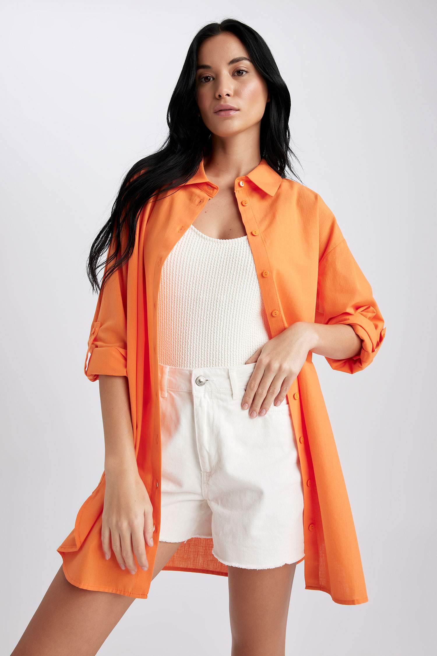 Fall in Love Regular Fit Cotton Beach Dress