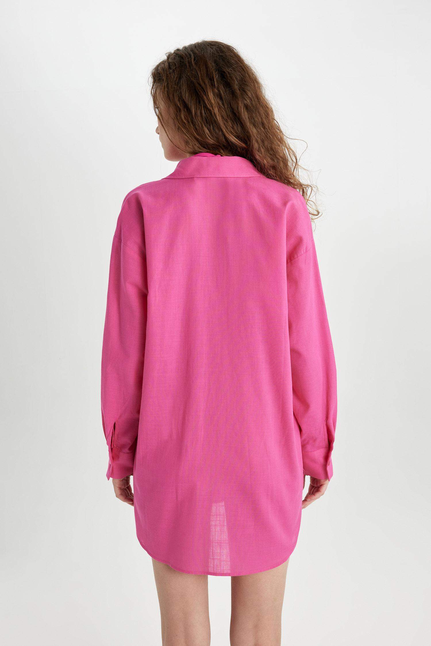 Fall in Love Regular Fit Pamuklu Plaj Gömleği