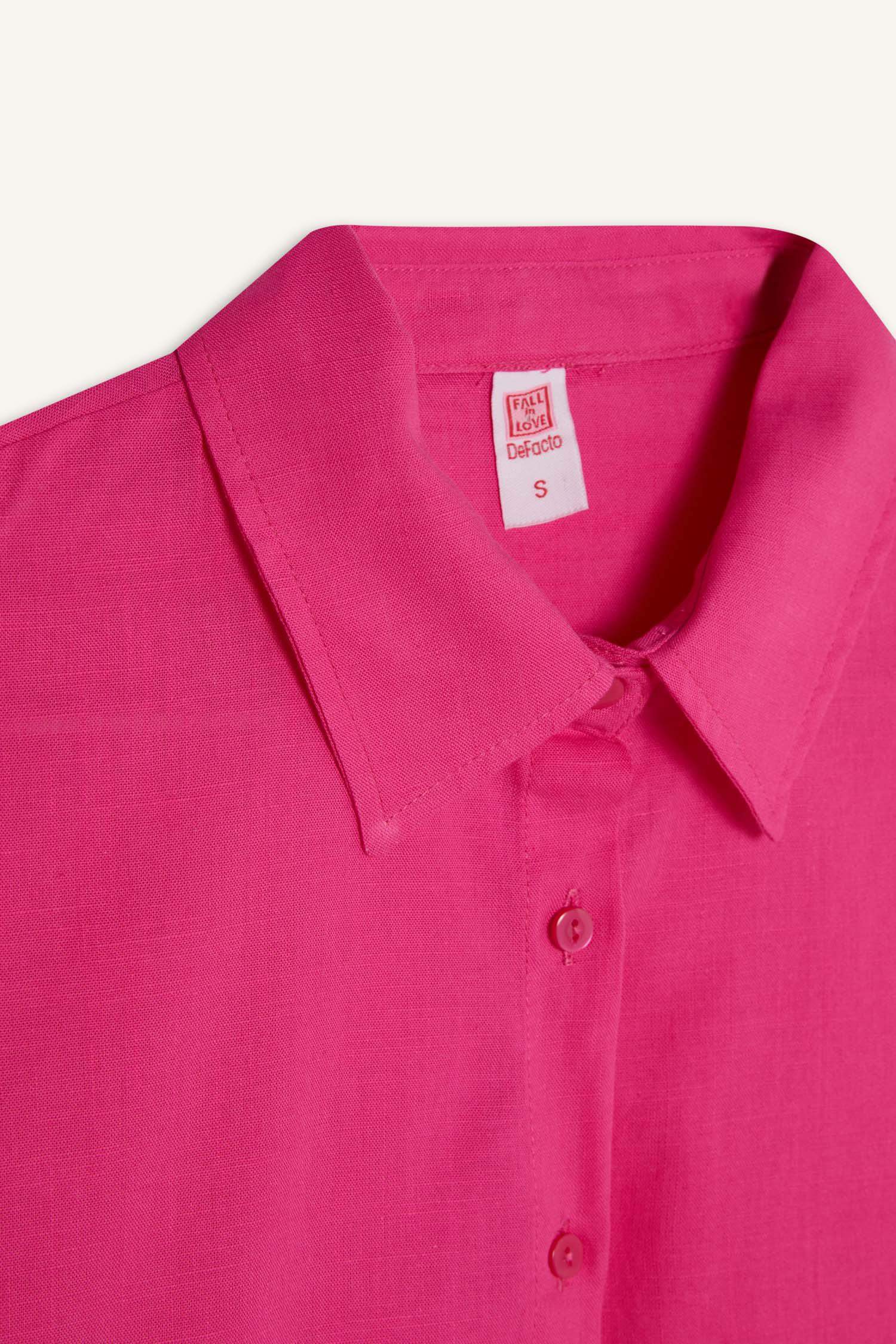 Fall in Love Regular Fit Pamuklu Plaj Gömleği