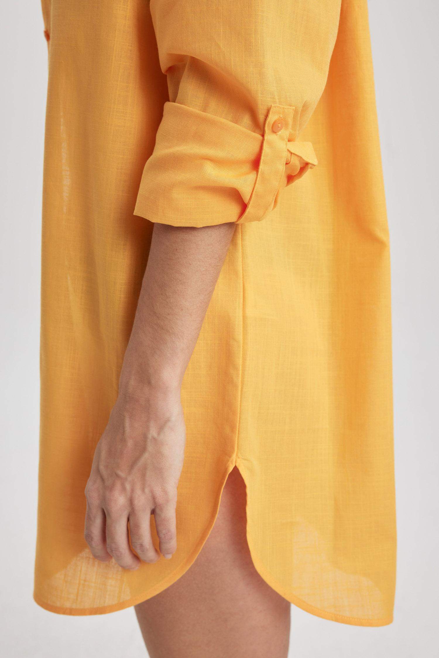 Regular Fit Pamuklu Plaj Gömleği-Fall in Love