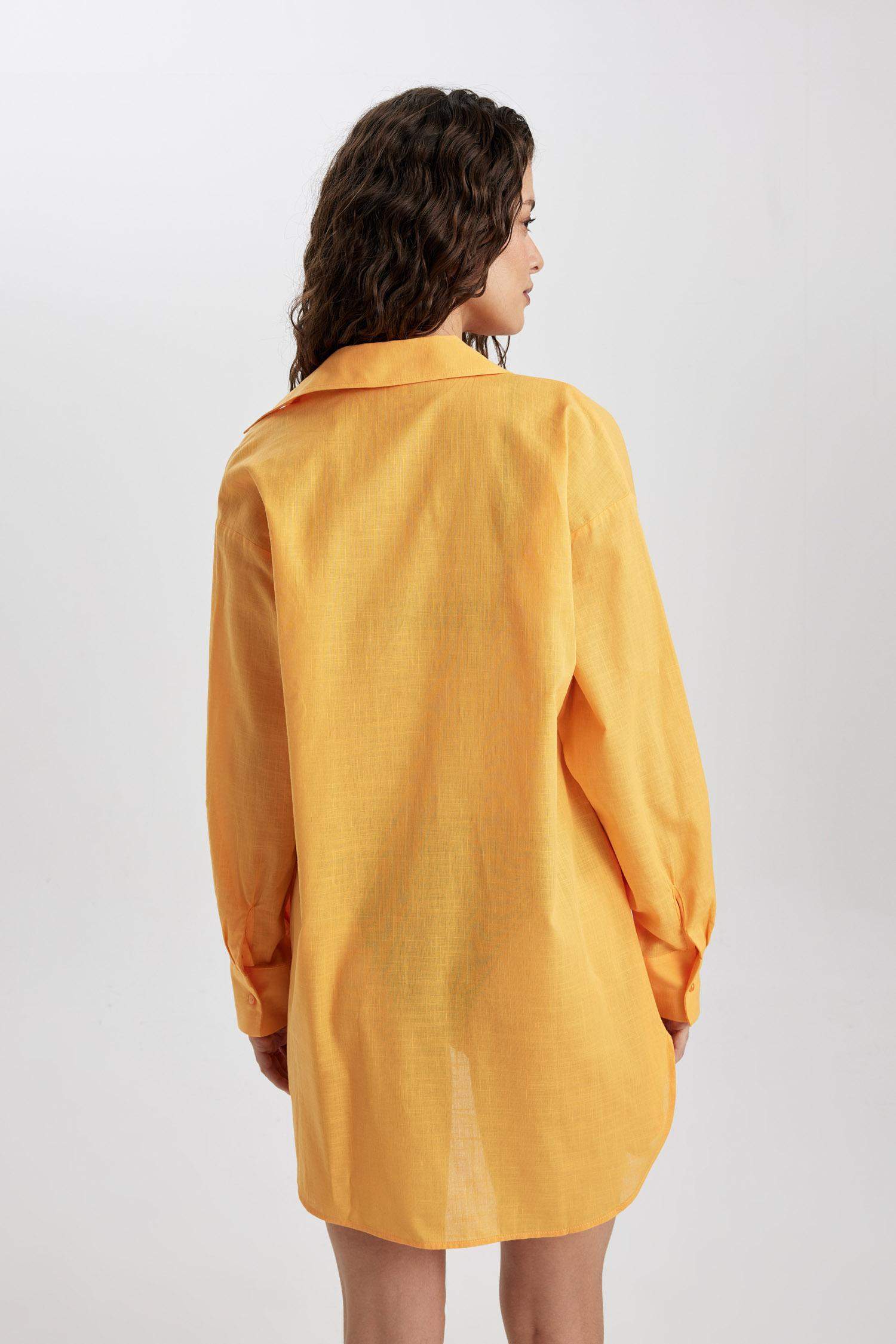 Regular Fit Pamuklu Plaj Gömleği-Fall in Love