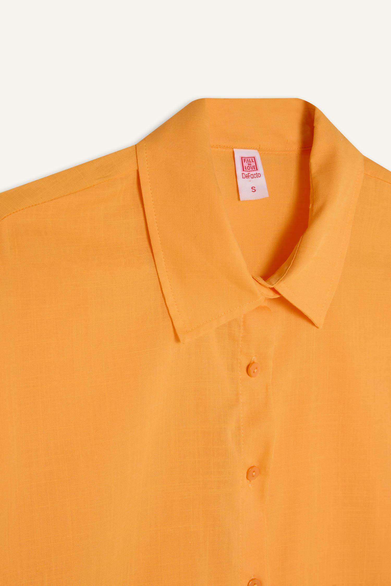 Regular Fit Pamuklu Plaj Gömleği-Fall in Love