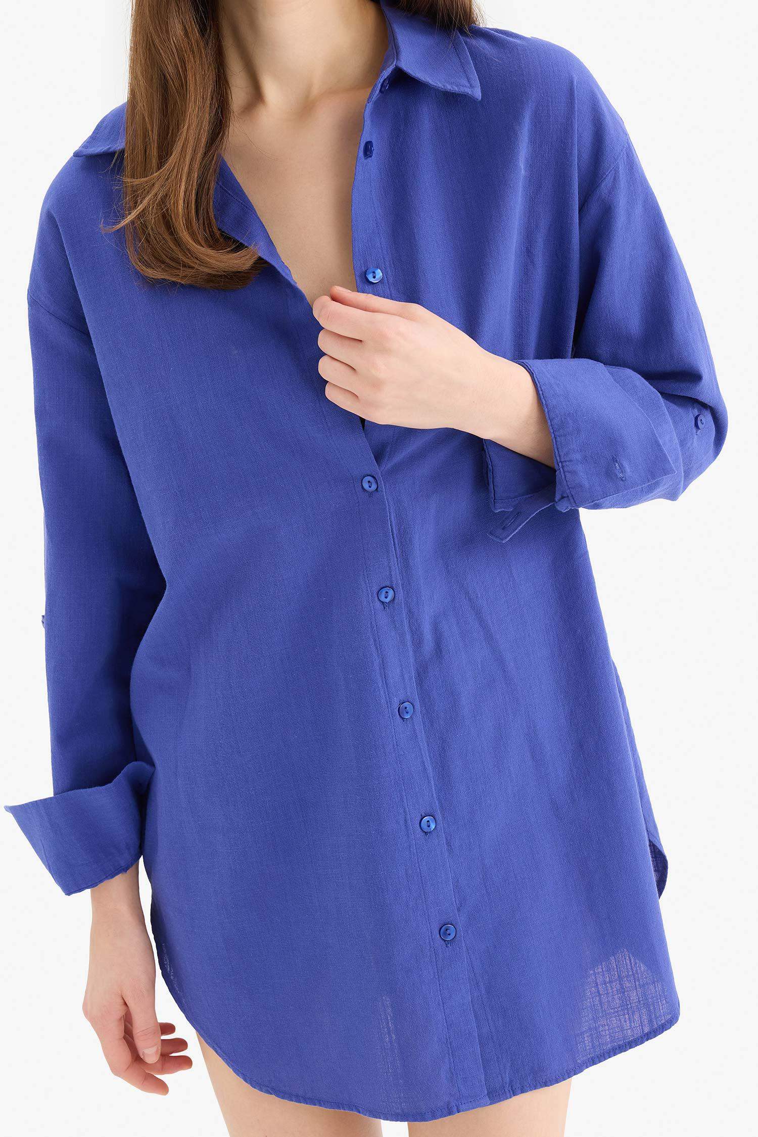 Fall in Love Regular Fit Beach Shirt