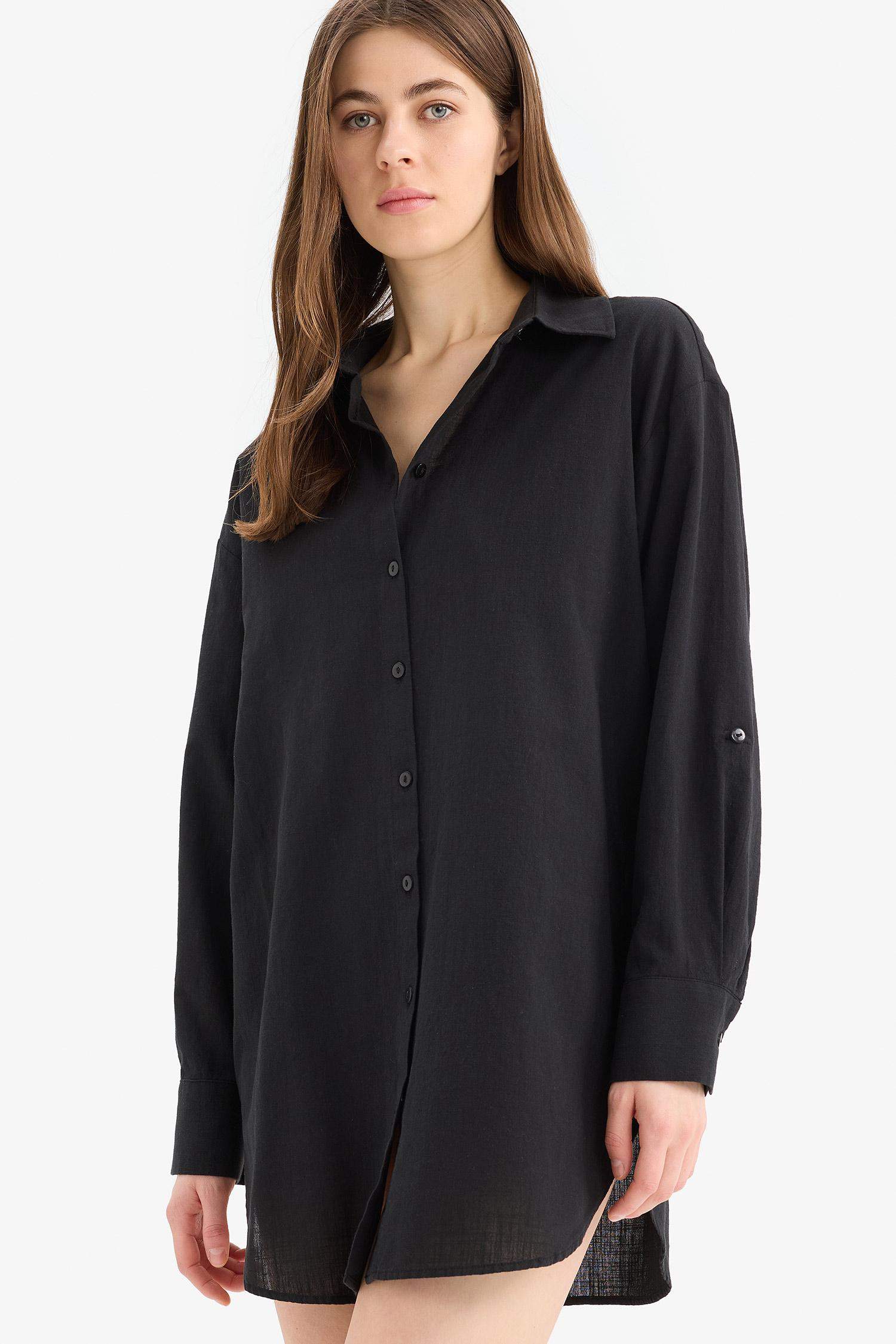 Fall in Love Regular Fit Beach Shirt