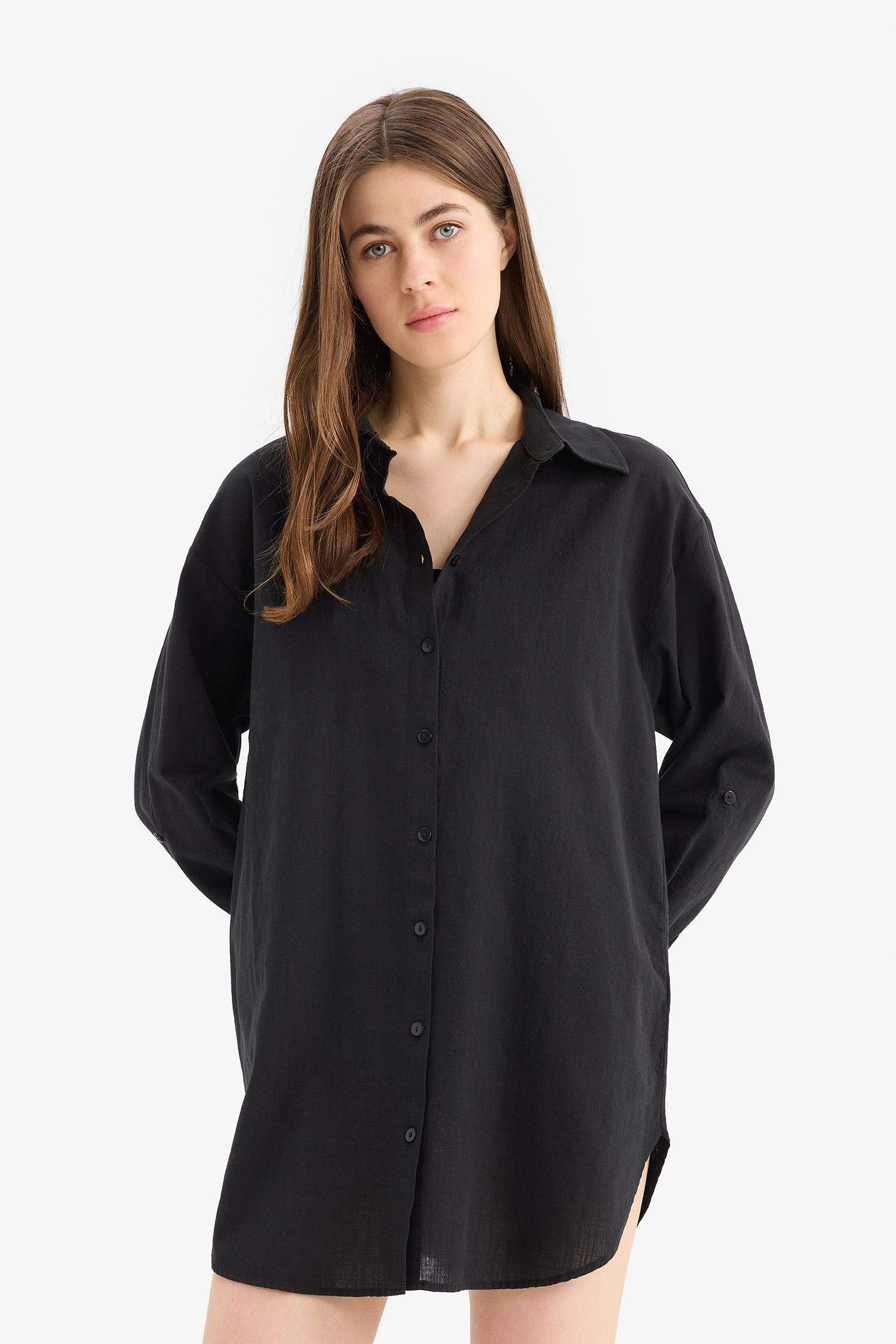 Fall in Love Regular Fit Beach Shirt